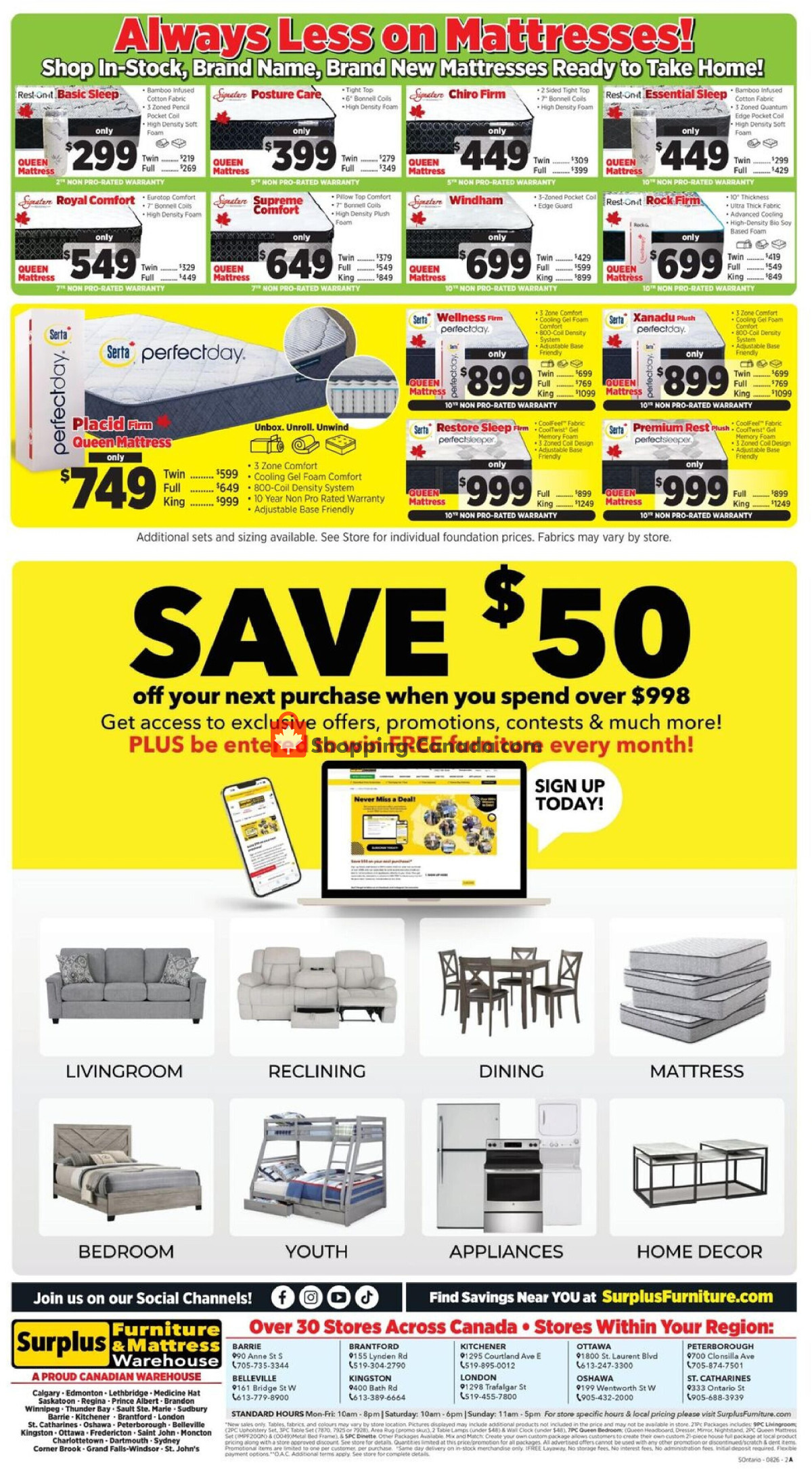 Surplus Furniture And Mattress Store flyer from Monday August 3, 2026 to Sunday August 23, 2026 - page 3