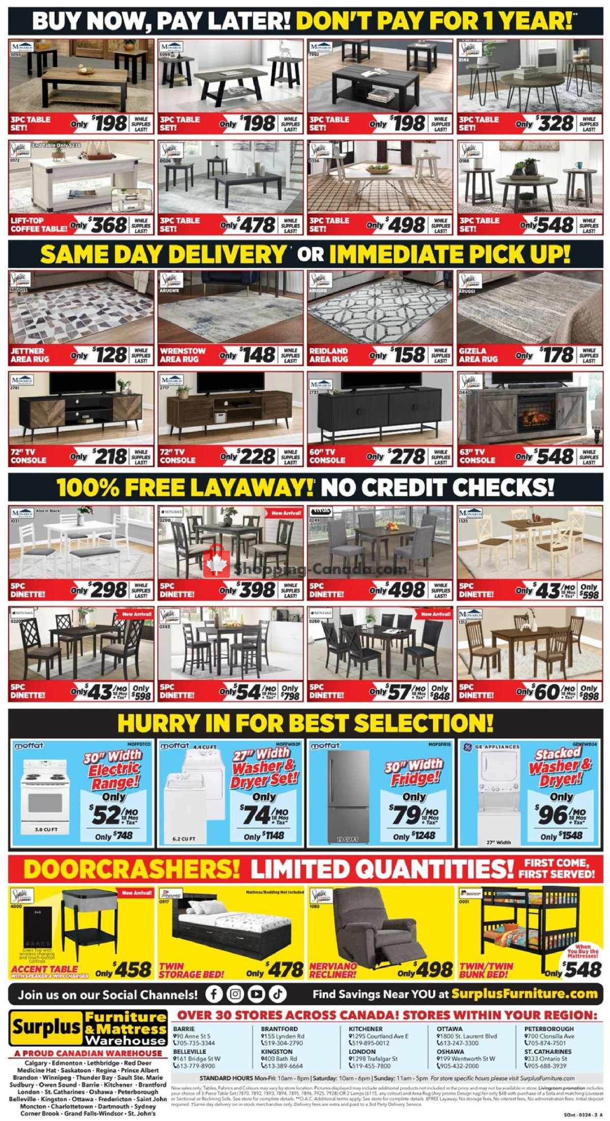 Surplus Furniture And Mattress Store flyer from Monday March 18, 2024 to Sunday March 31, 2024 - page 3