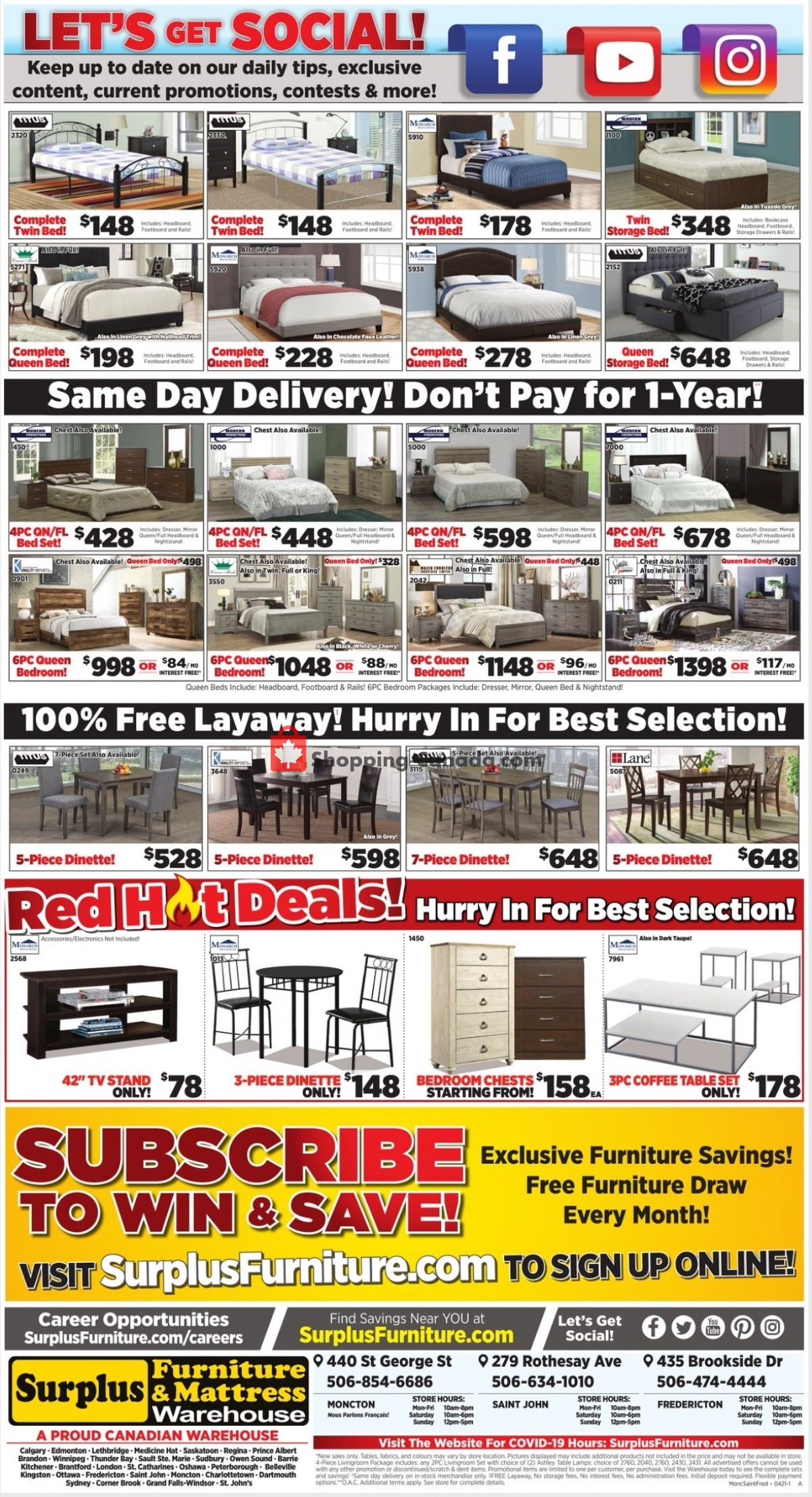 Surplus Furniture And Mattress Store flyer from Monday April 5, 2021 to Sunday April 11, 2021 - page 3