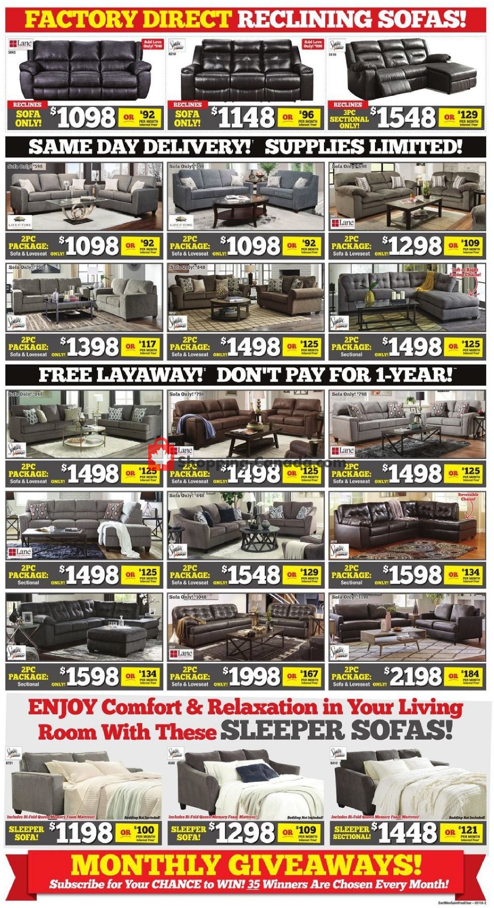 Surplus Furniture And Mattress Store flyer from Tuesday July 9, 2019 to Monday July 29, 2019 - page 2