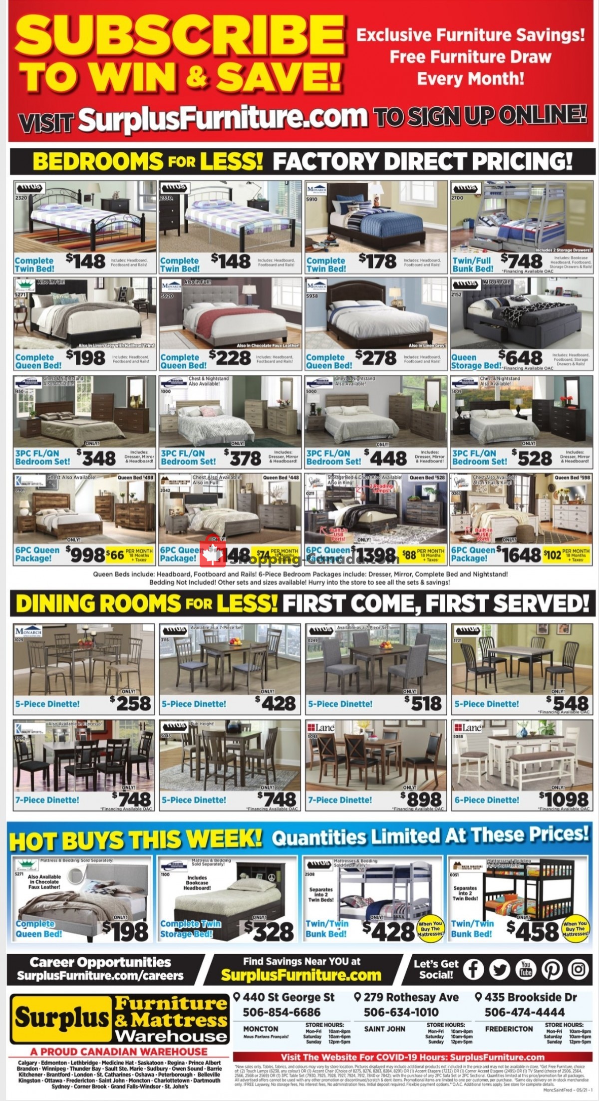 Surplus Furniture And Mattress Store flyer from Monday May 3, 2021 to Sunday May 9, 2021 - page 3