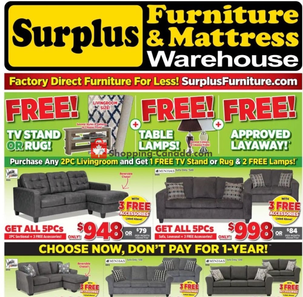 Surplus Furniture And Mattress Store flyer from Tuesday June 30, 2020 to Monday July 27, 2020 - page 1