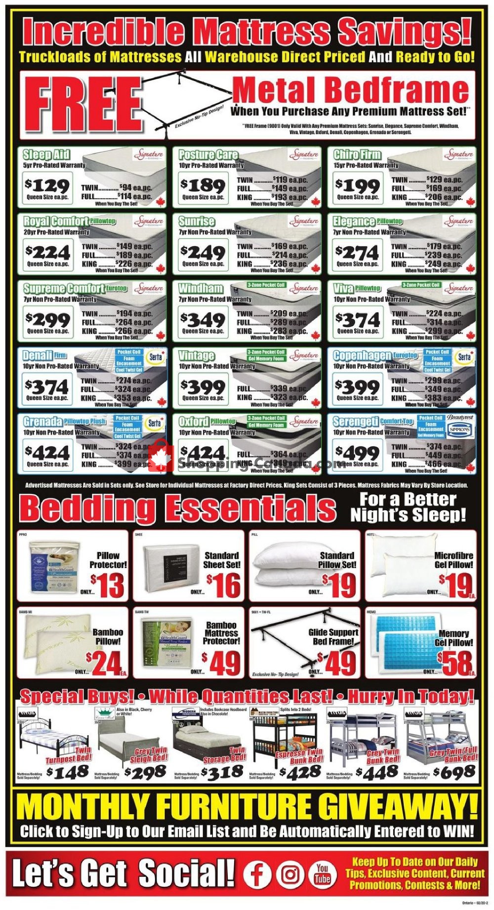 Surplus Furniture And Mattress Store flyer from Tuesday February 4, 2020 to Monday February 24, 2020 - page 2