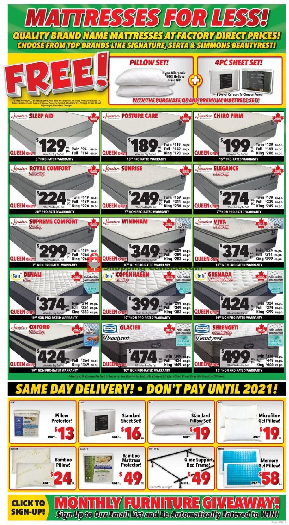 Surplus Furniture And Mattress Store flyer from Tuesday January 14, 2020 to Monday January 27, 2020 - page 2