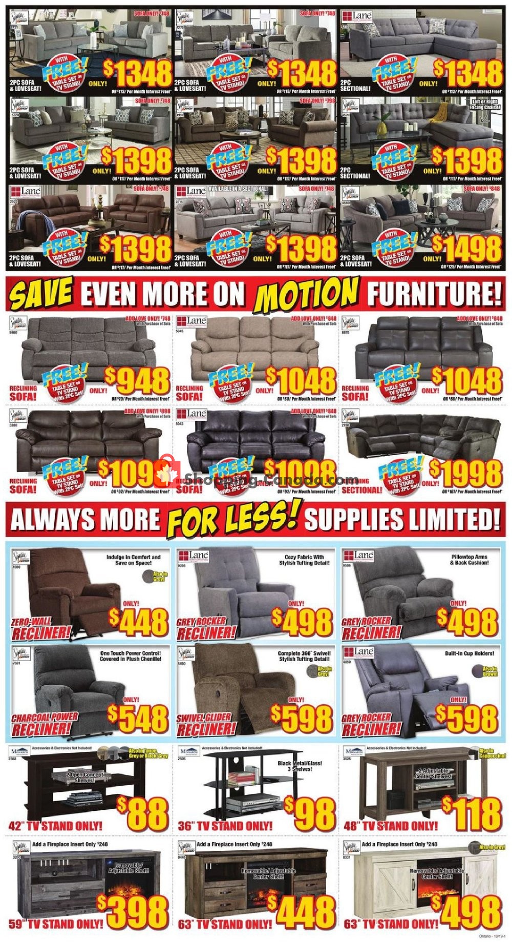 Surplus Furniture And Mattress Store flyer from Tuesday October 1, 2019 to Monday October 14, 2019 - page 2