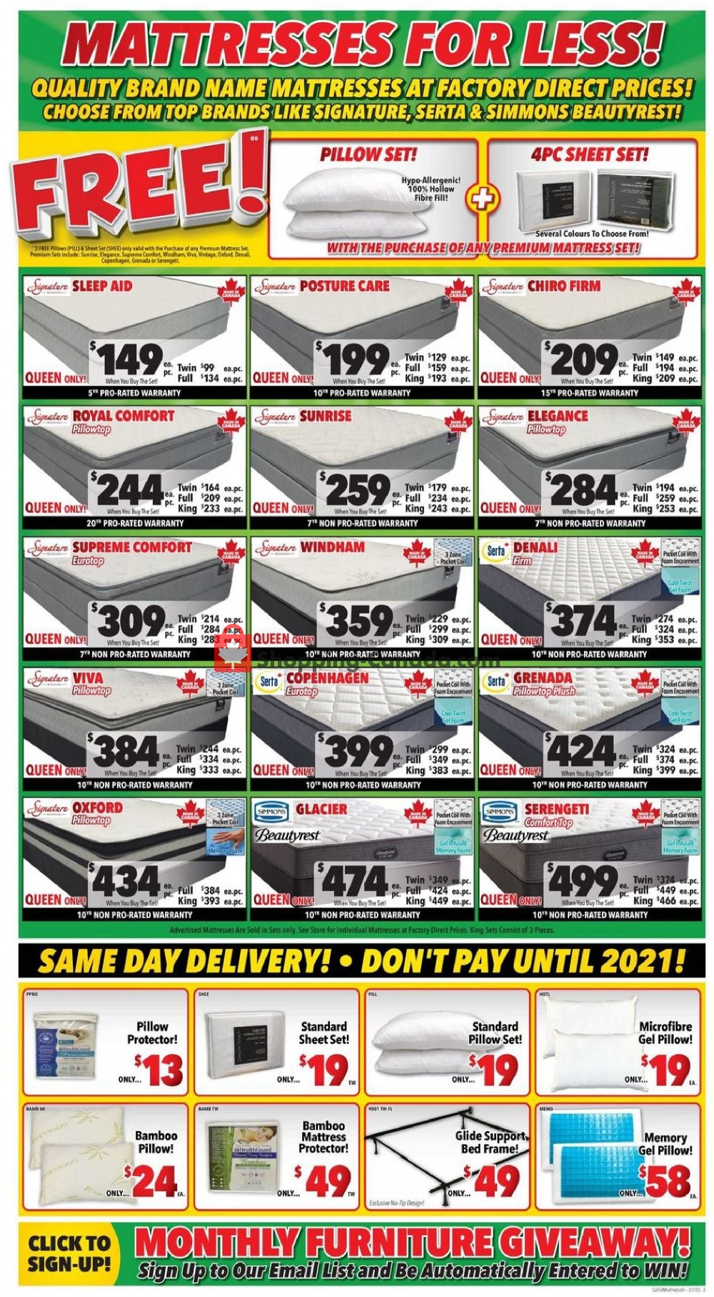 Surplus Furniture And Mattress Store flyer from Tuesday January 14, 2020 to Monday January 27, 2020 - page 2
