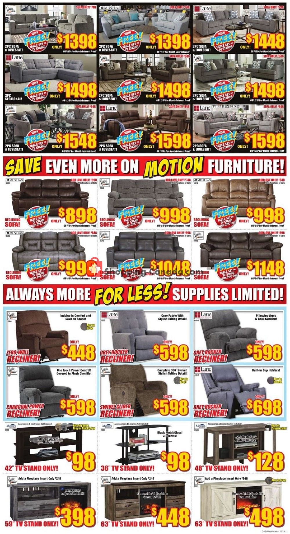 Surplus Furniture And Mattress Store flyer from Tuesday October 1, 2019 to Monday October 14, 2019 - page 2