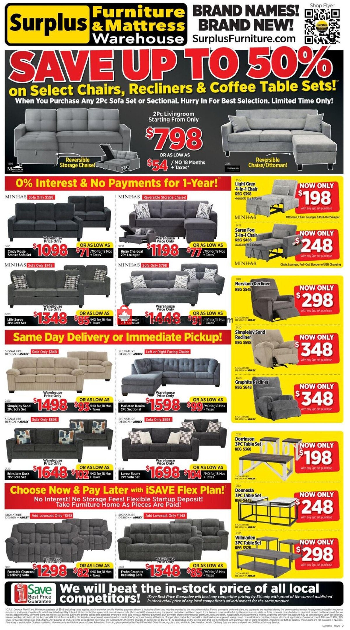 Surplus Furniture And Mattress Store flyer from Monday June 1, 2026 to Sunday June 14, 2026 - page 1