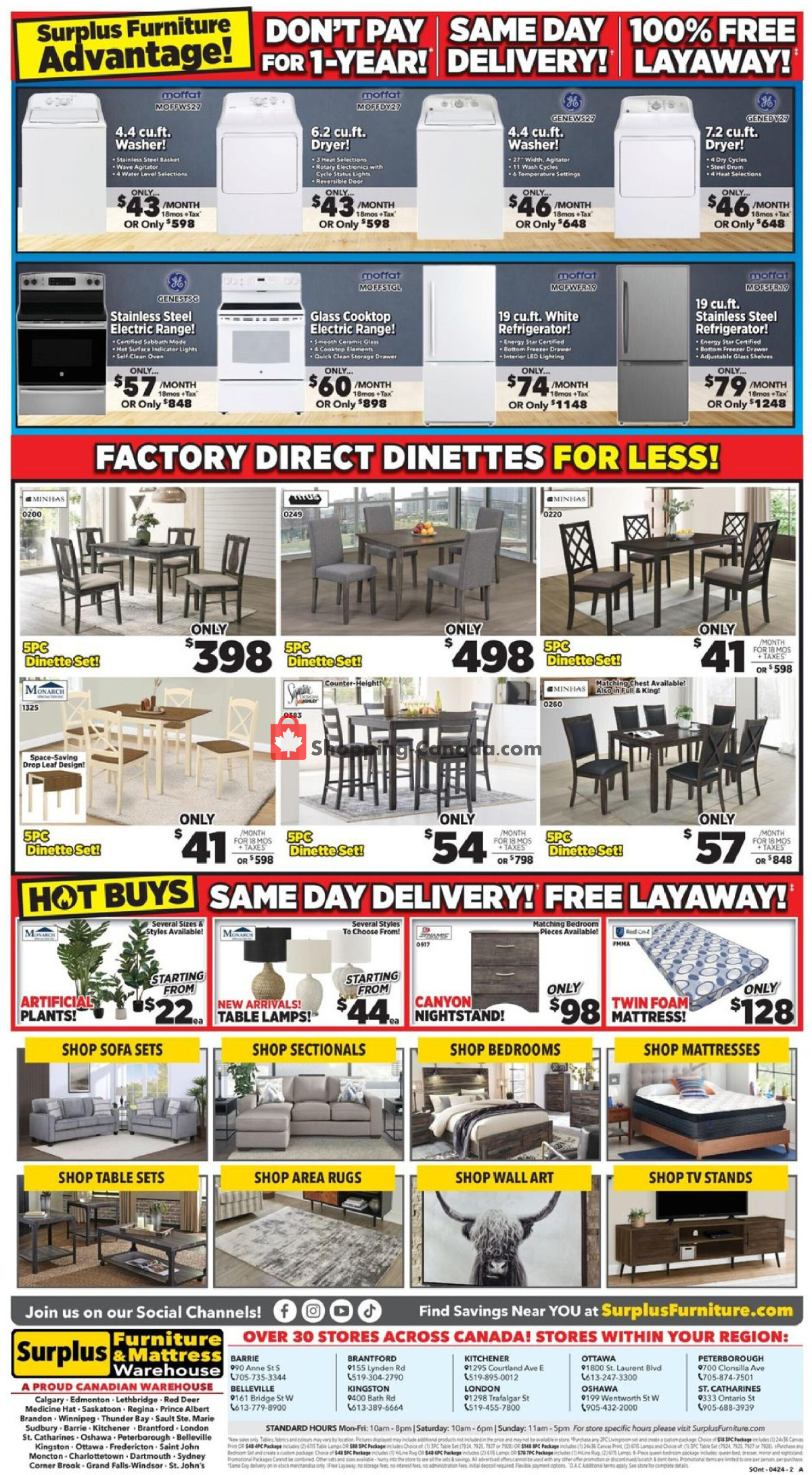 Surplus Furniture And Mattress Store flyer from Monday April 8, 2024 to Sunday April 28, 2024 - page 3