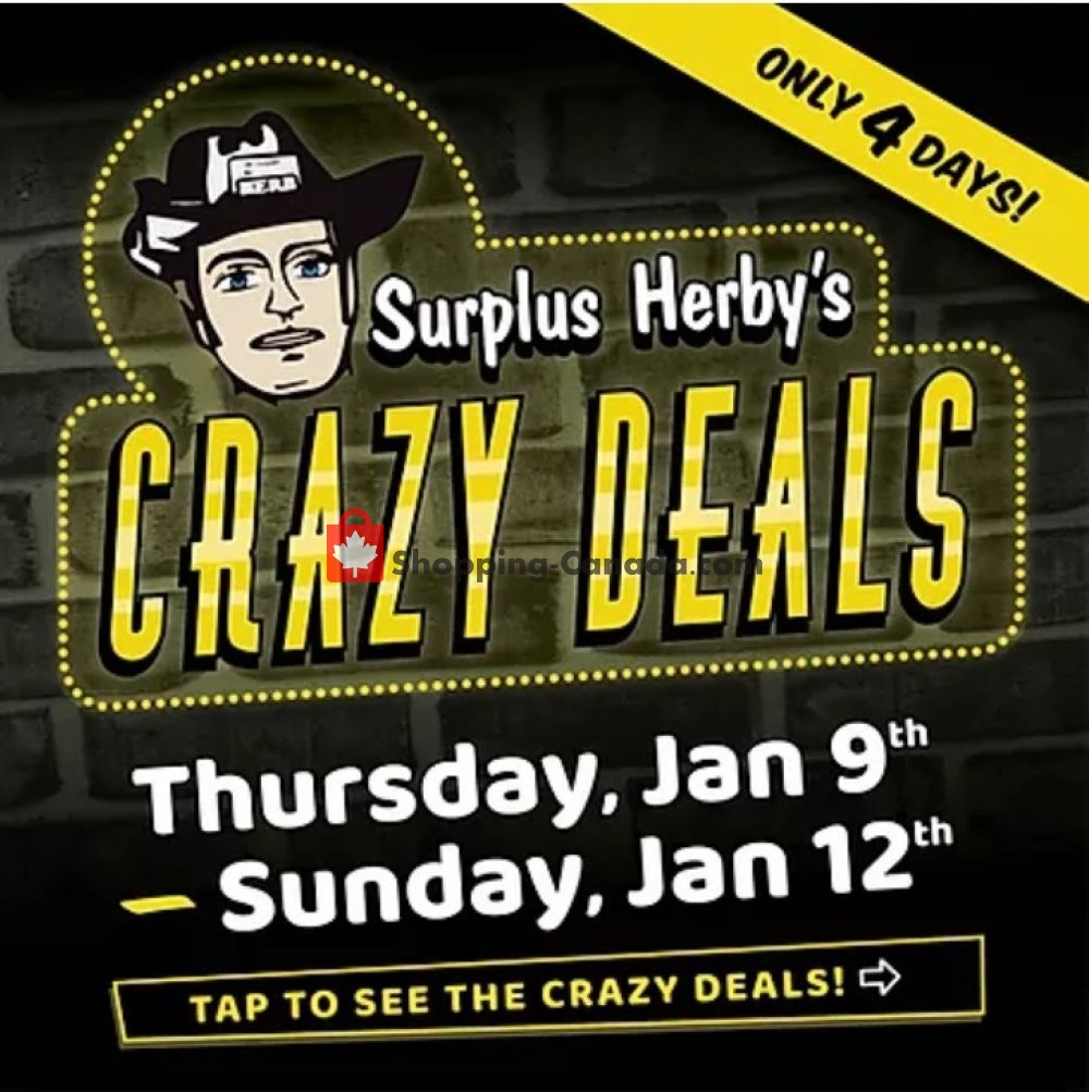 Surplus Herby's flyer from Thursday January 9, 2020 to Sunday January 12, 2020 - page 1