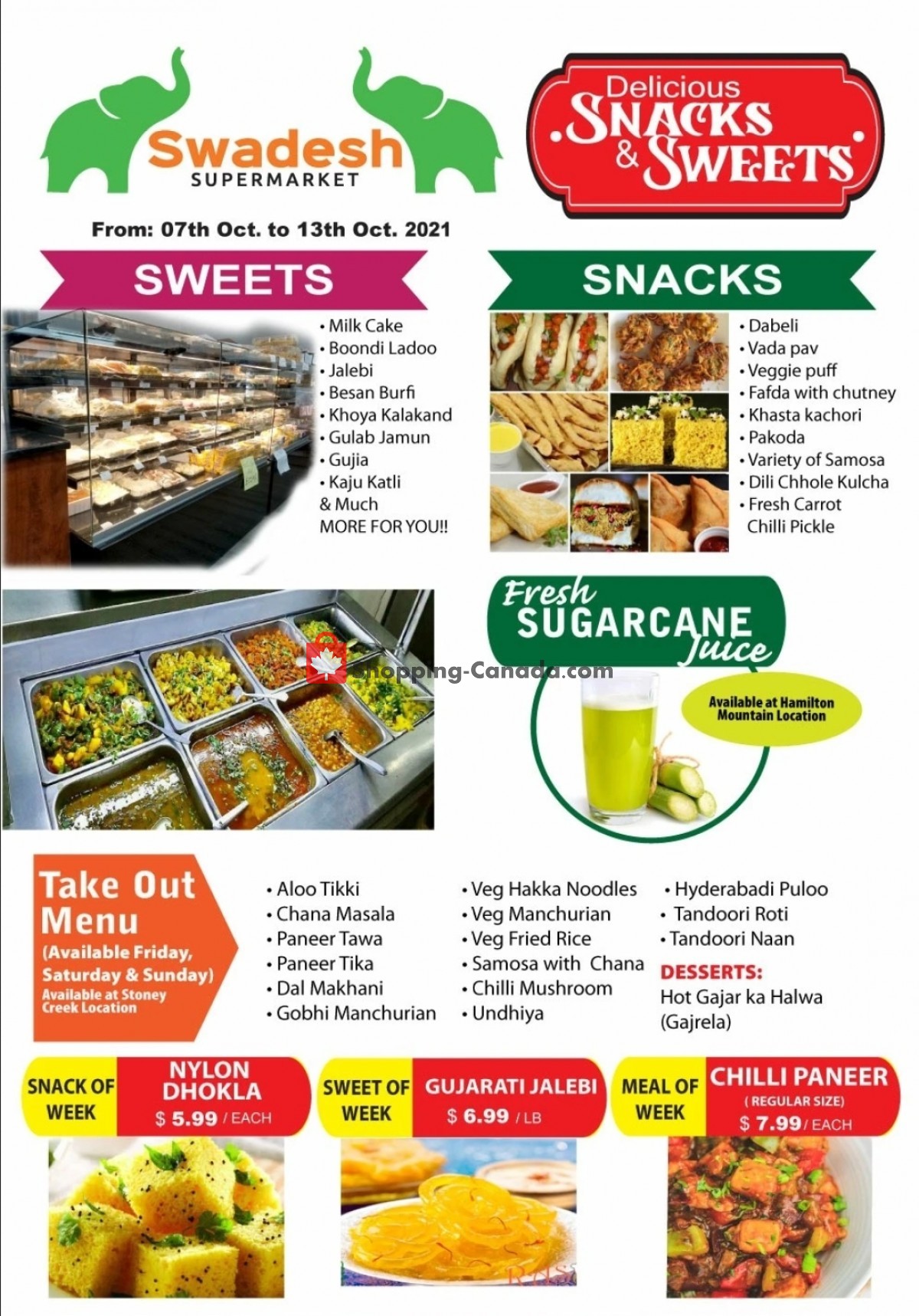 Swadesh Supermarket flyer from Thursday October 7, 2021 to Wednesday October 13, 2021 - page 1
