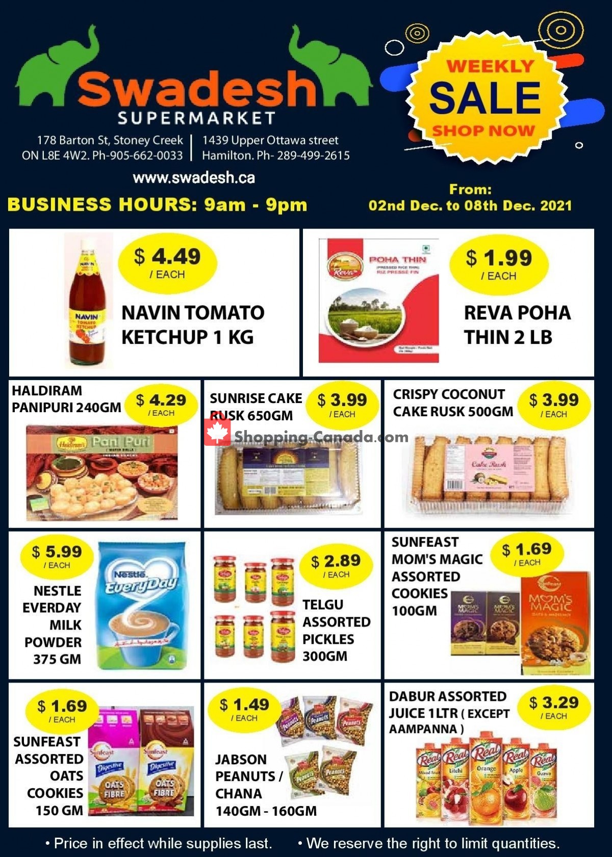 Swadesh Supermarket flyer from Thursday December 2, 2021 to Wednesday December 8, 2021 - page 5