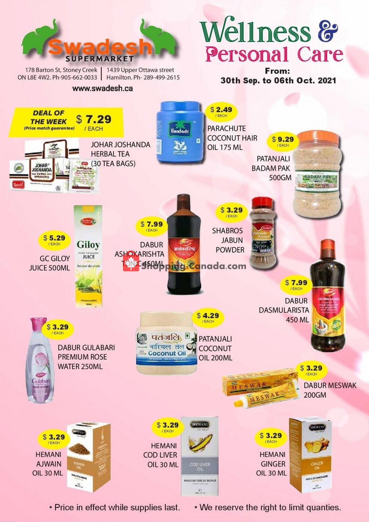 Swadesh Supermarket flyer from Thursday September 30, 2021 to Wednesday October 6, 2021 - page 3