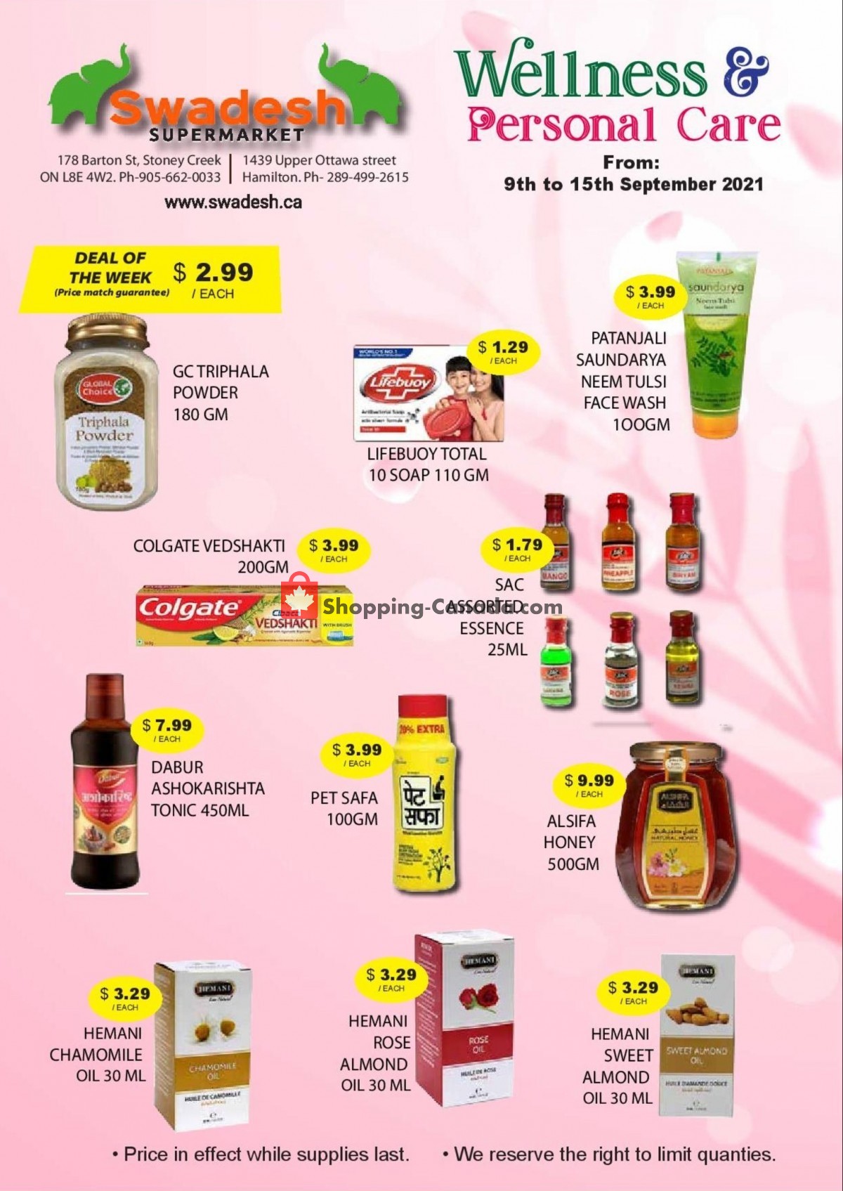 Swadesh Supermarket flyer from Thursday September 9, 2021 to Wednesday September 15, 2021 - page 3