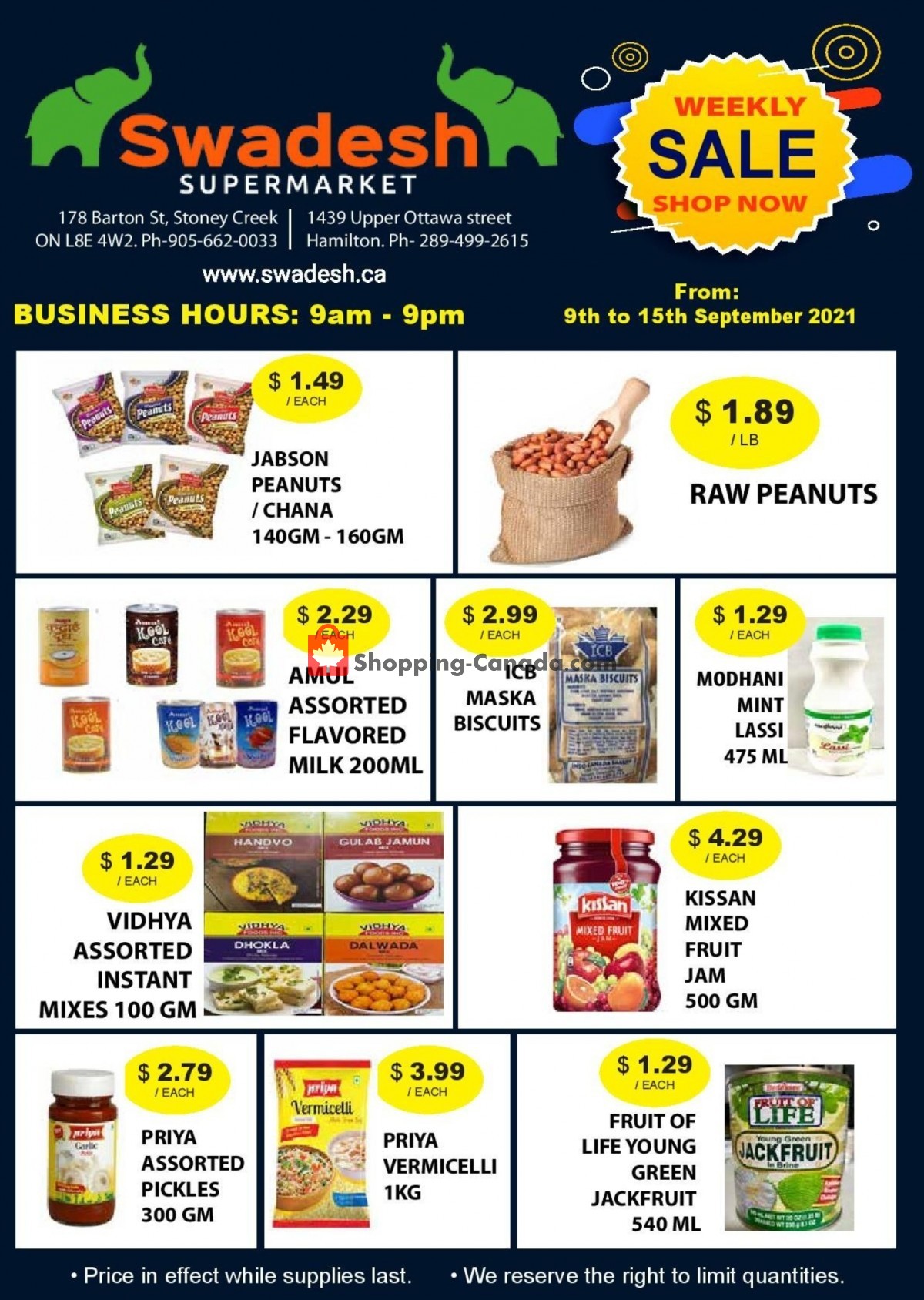 Swadesh Supermarket flyer from Thursday September 9, 2021 to Wednesday September 15, 2021 - page 5