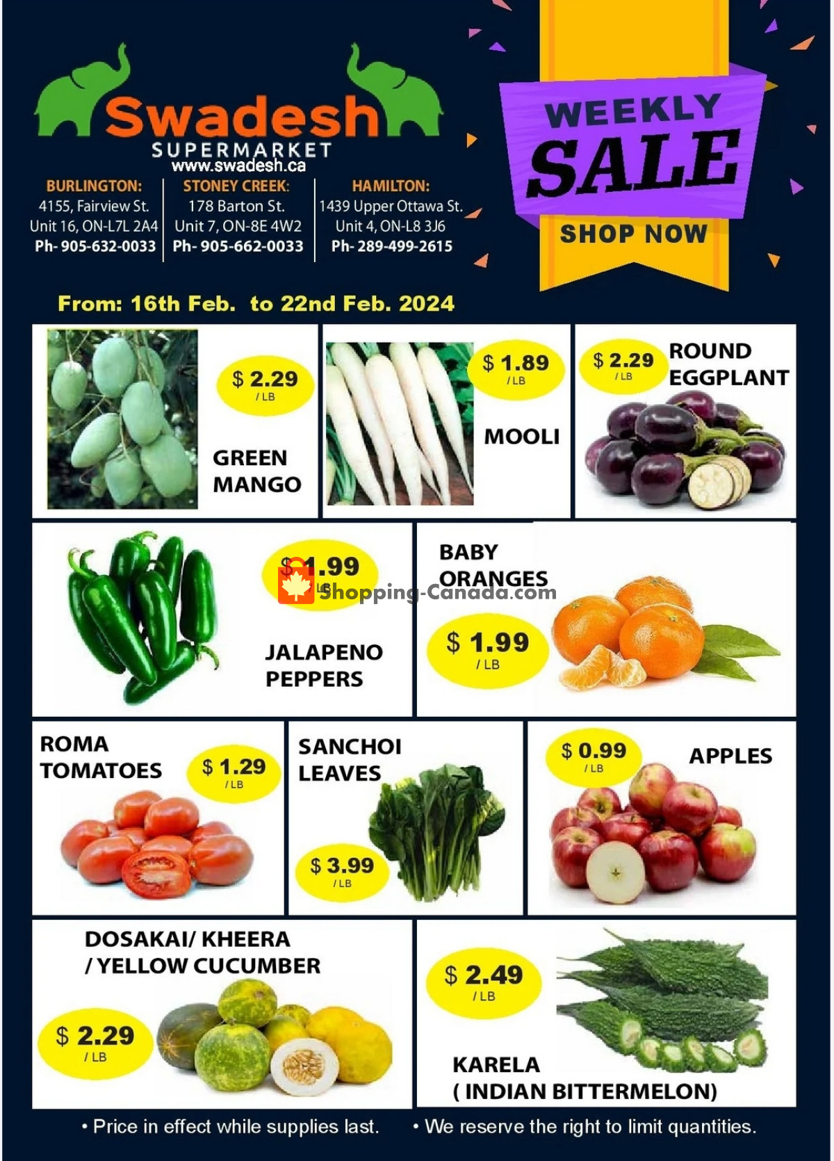 Swadesh Supermarket flyer from Friday February 16, 2024 to Thursday February 22, 2024 - page 4