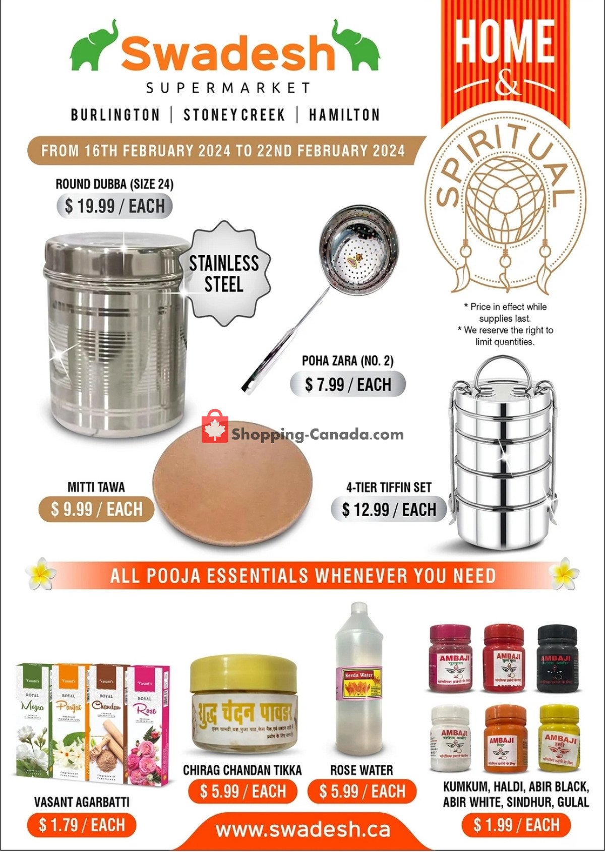 Swadesh Supermarket flyer from Friday February 16, 2024 to Thursday February 22, 2024 - page 6