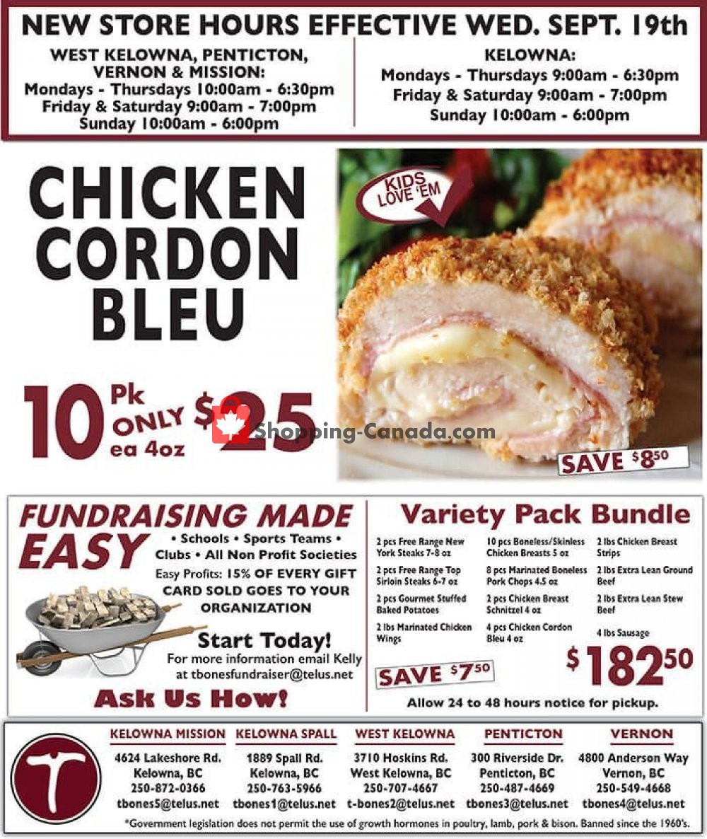 T-Bone's flyer from Wednesday September 19, 2018 to Tuesday October 2, 2018 - page 2