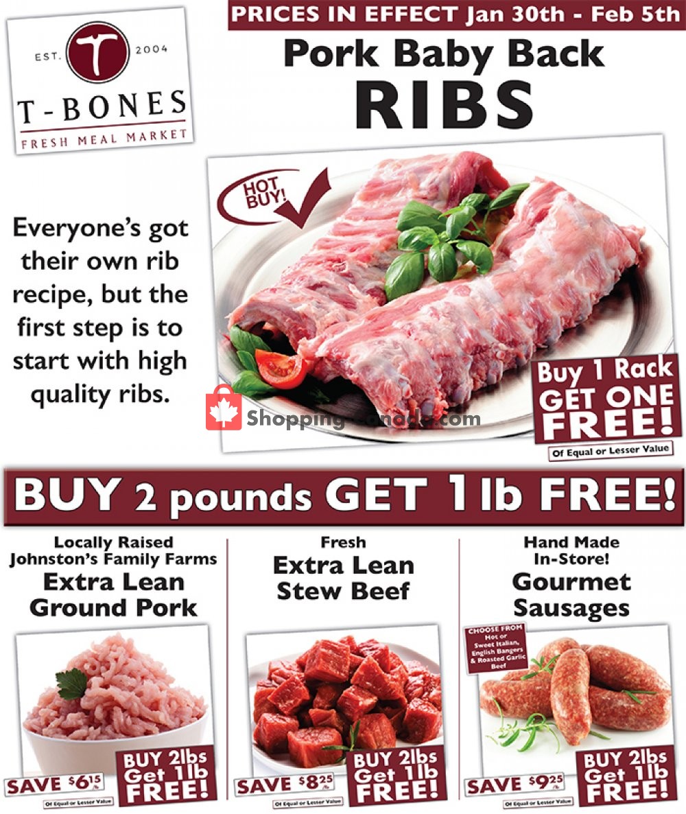 T-Bone's flyer from Wednesday January 30, 2019 to Tuesday February 5, 2019 - page 1
