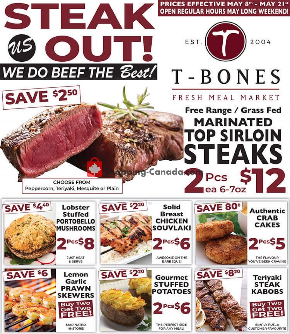 T-Bone's flyer from Wednesday May 8, 2019 to Tuesday May 21, 2019 - page 1