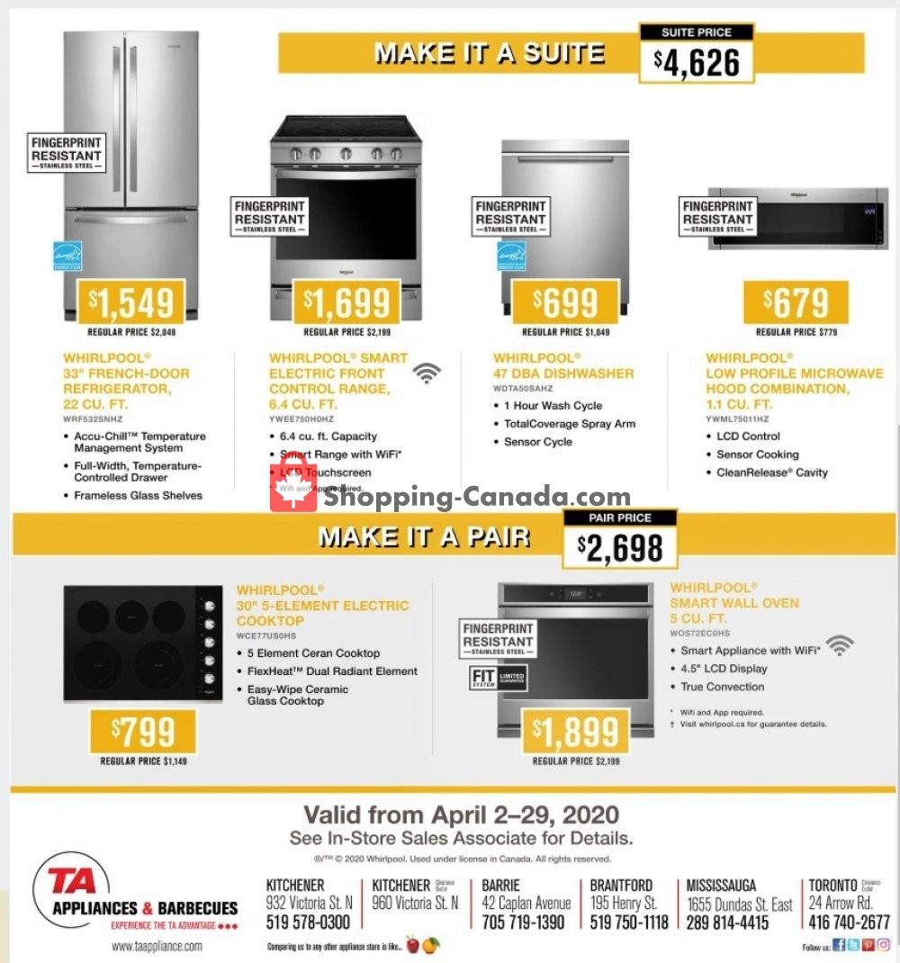 TA Appliances & Barbecues flyer from Thursday April 2, 2020 to Wednesday April 29, 2020 - page 4
