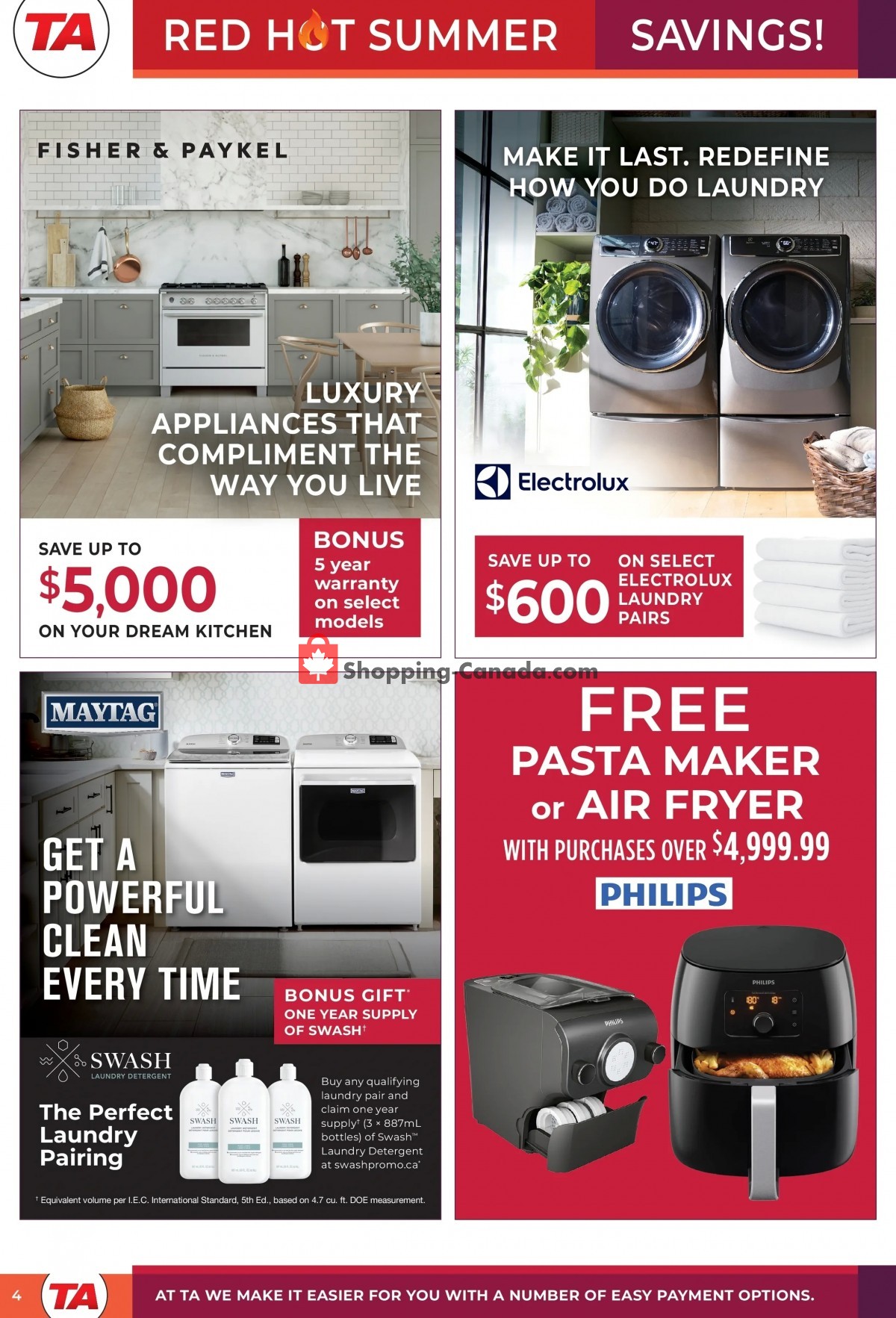 TA Appliances & Barbecues Canada, flyer (Red Hot Summer Savings