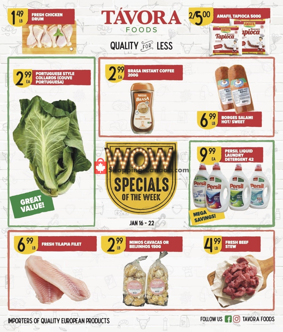 Távora Foods flyer from Monday January 16, 2023 to Sunday January 22, 2023 - page 1