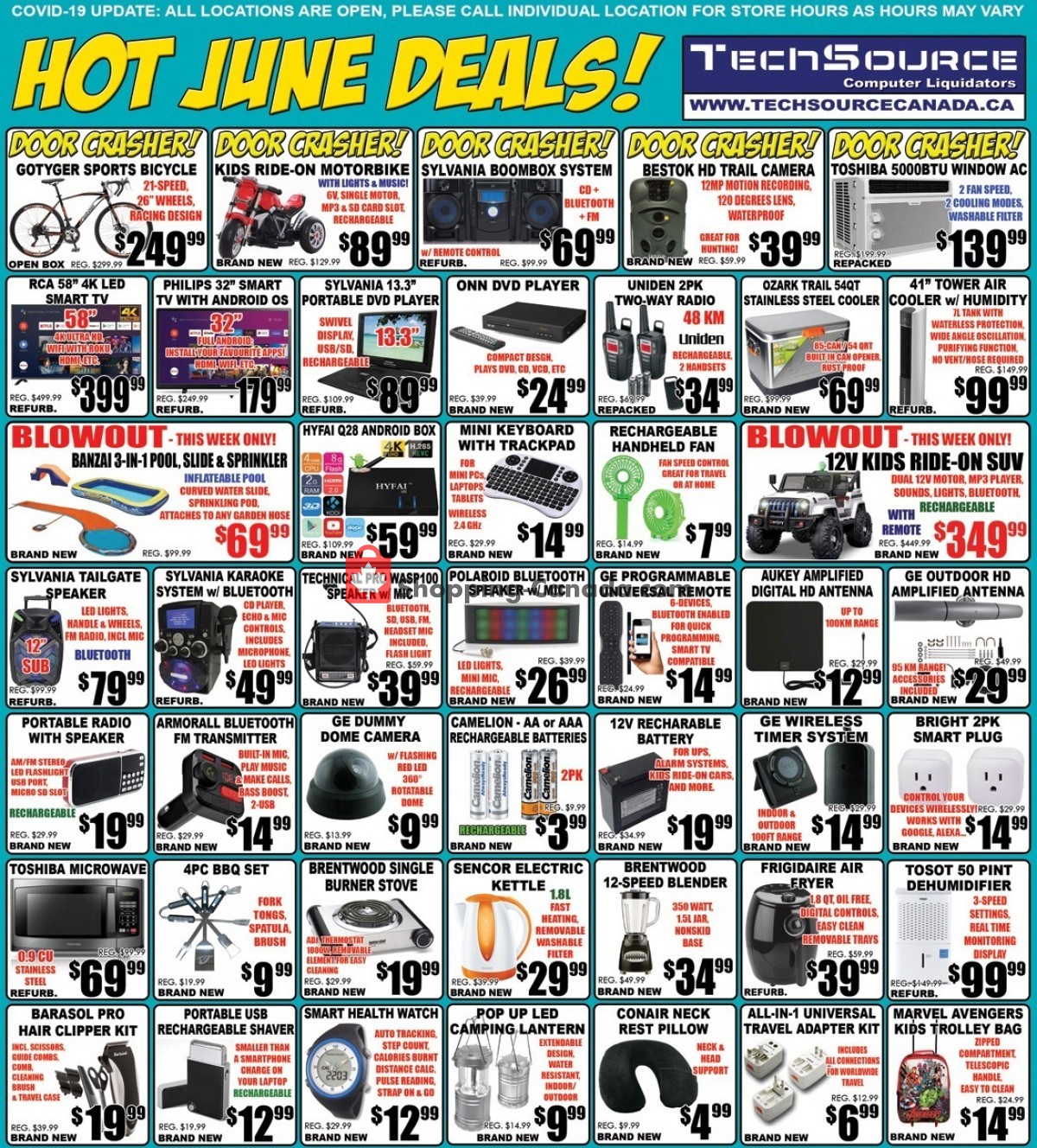 TechSource Canada flyer from Wednesday June 1, 2022 to Thursday June 30, 2022 - page 1