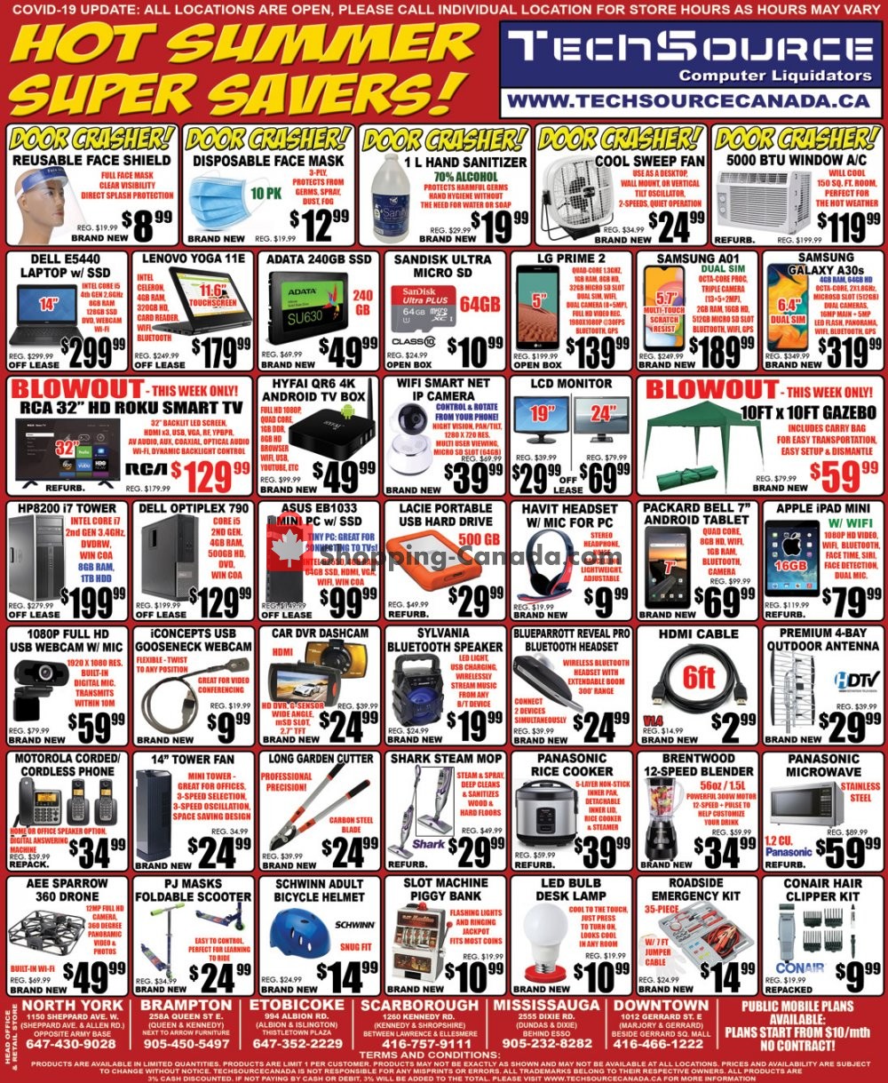 TechSource Canada flyer from Saturday May 30, 2020 to Friday June 19, 2020 - page 1