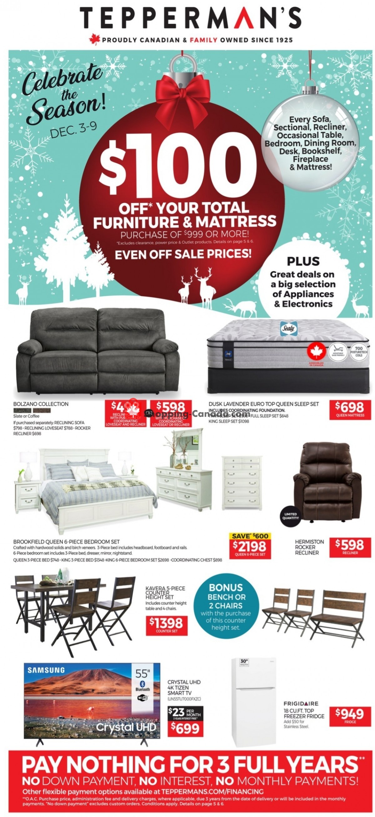 Tepperman's  flyer from Friday December 3, 2021 to Thursday December 9, 2021 - page 1