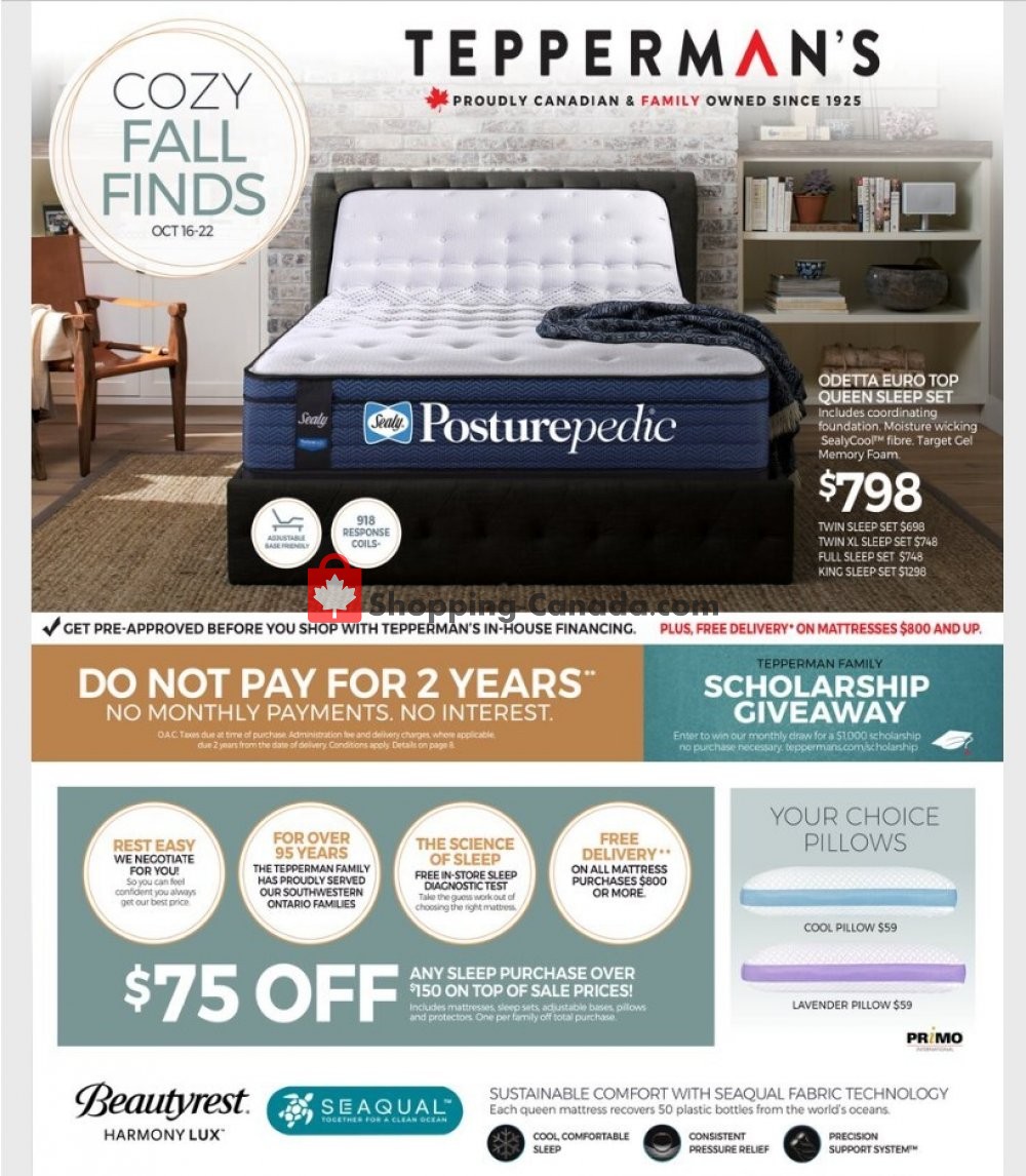 Tepperman's  flyer from Friday October 16, 2020 to Thursday October 22, 2020 - page 1