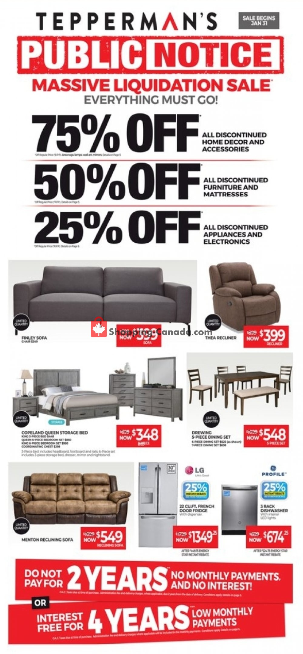 Tepperman's  flyer from Friday January 31, 2020 to Thursday February 6, 2020 - page 1