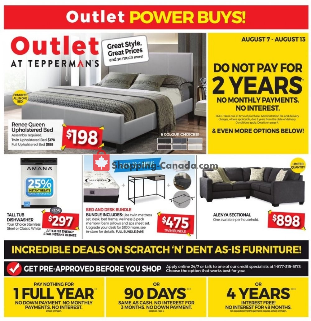 Tepperman's  flyer from Friday August 7, 2020 to Thursday August 13, 2020 - page 1