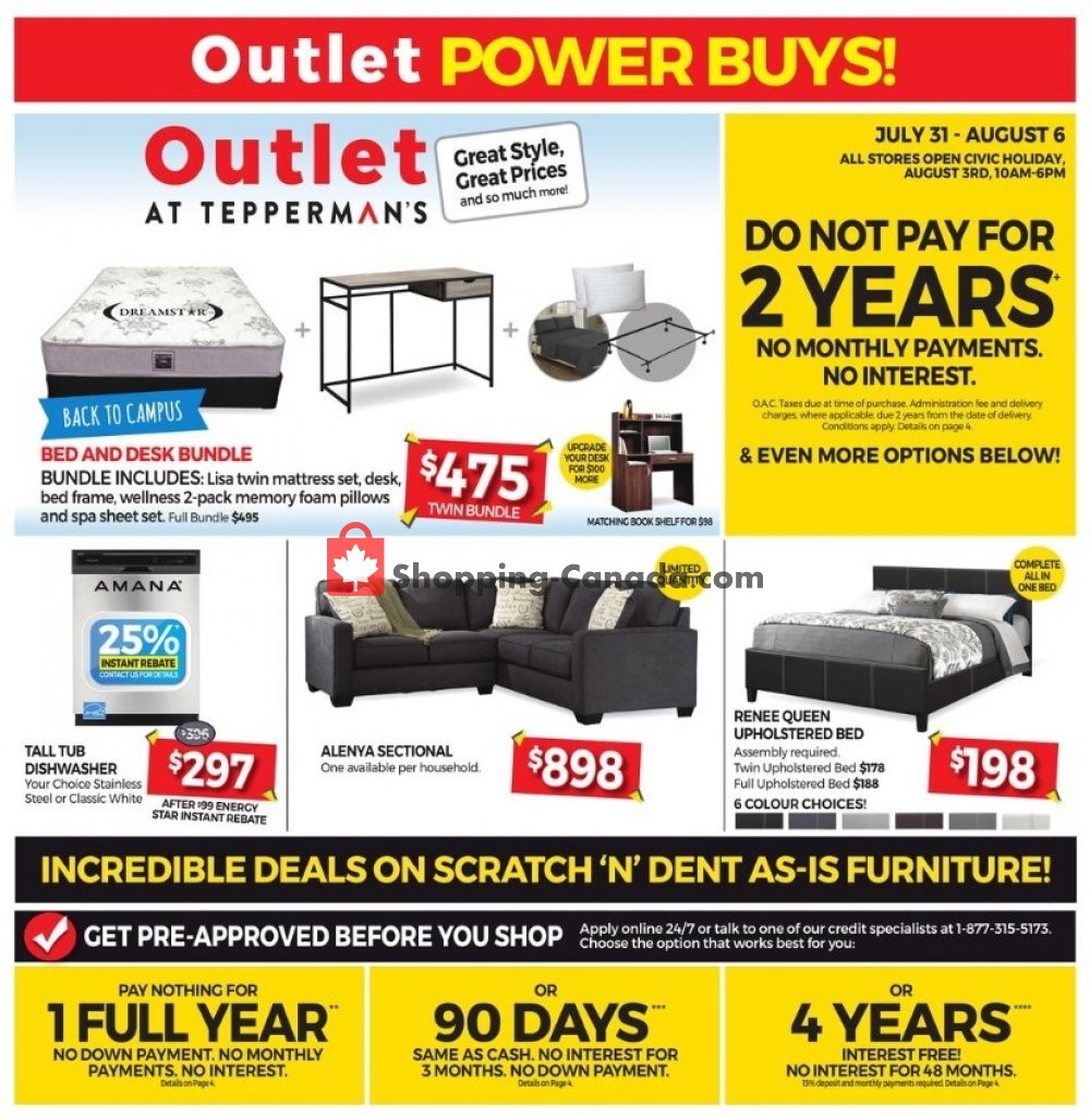 Tepperman's  flyer from Friday July 31, 2020 to Thursday August 6, 2020 - page 1