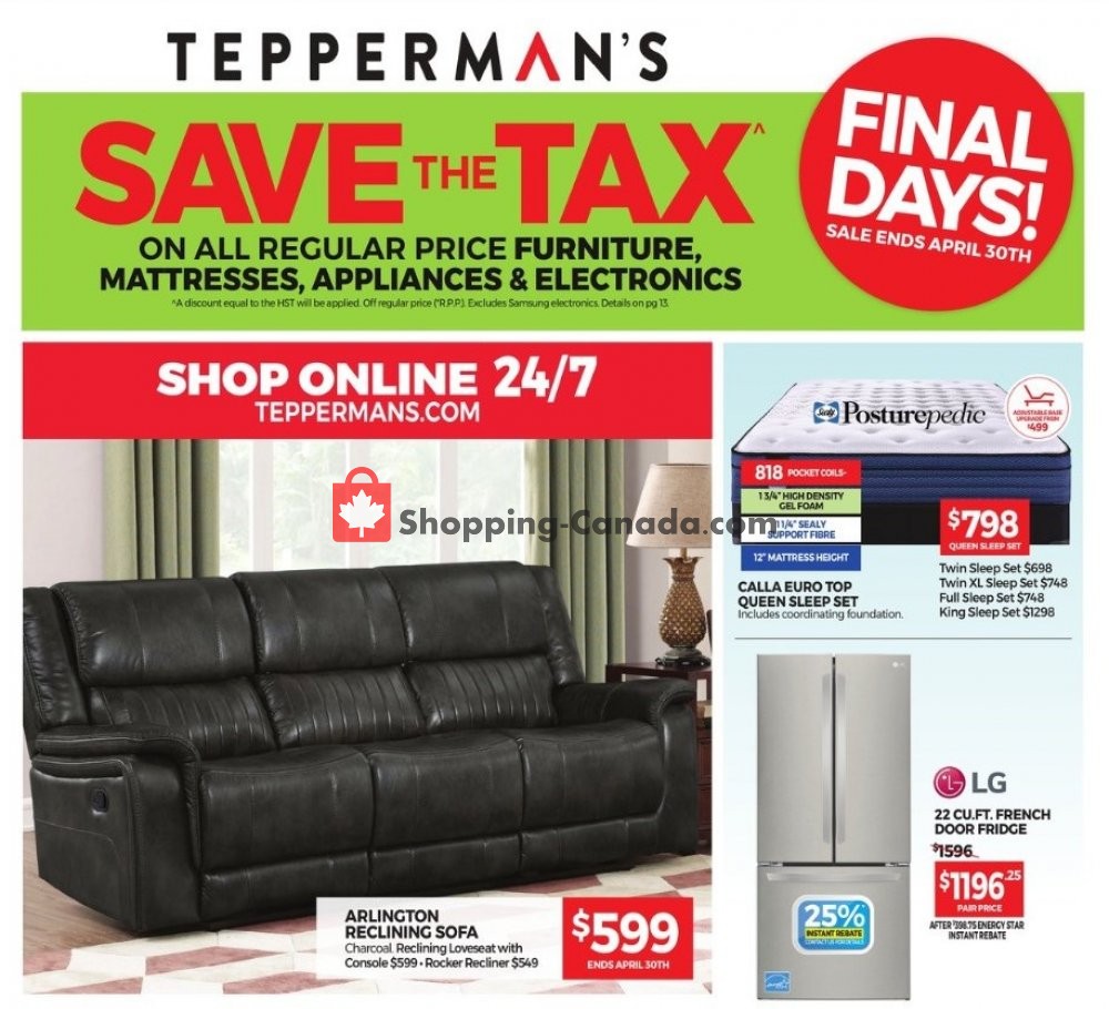 Tepperman's  flyer from Friday April 24, 2020 to Thursday April 30, 2020 - page 1
