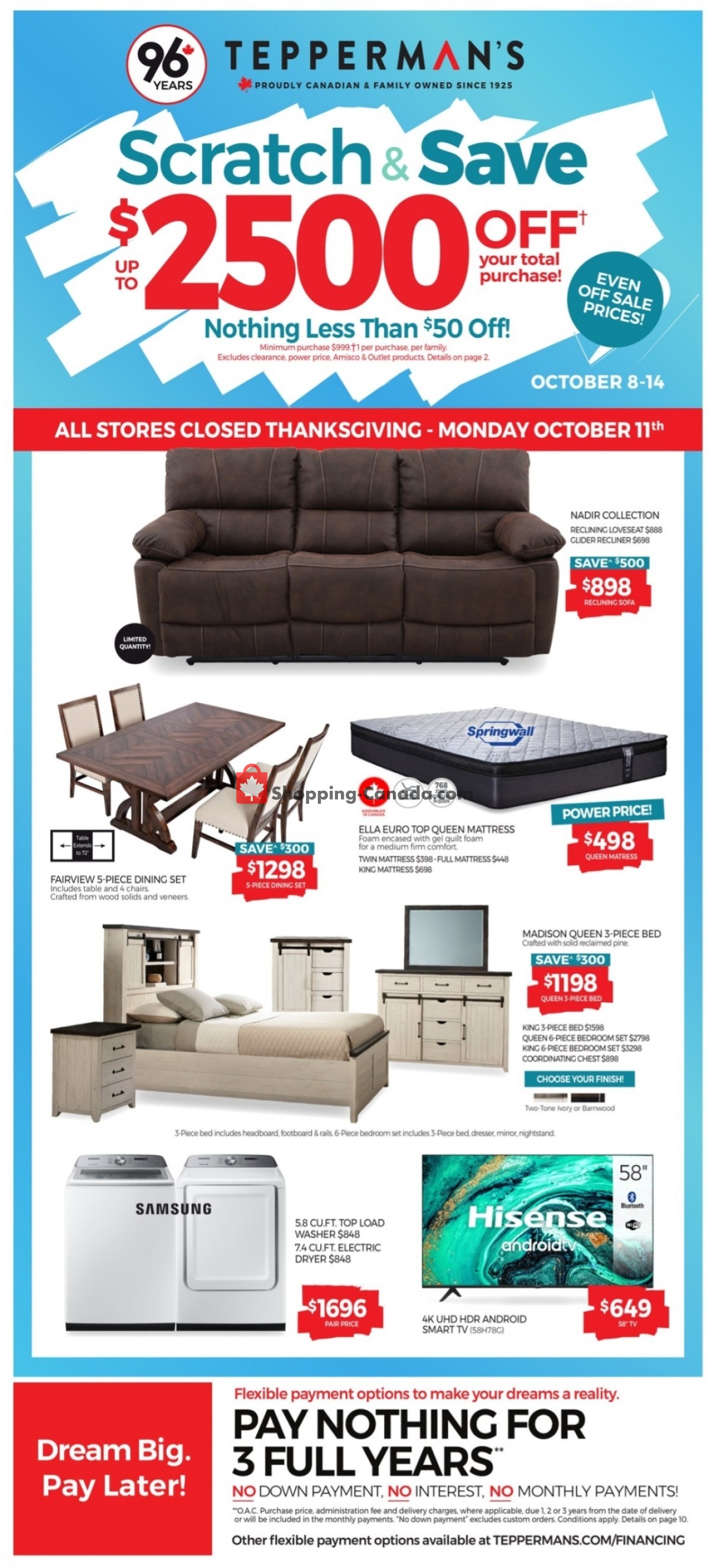 Tepperman's  flyer from Friday October 8, 2021 to Thursday October 14, 2021 - page 1