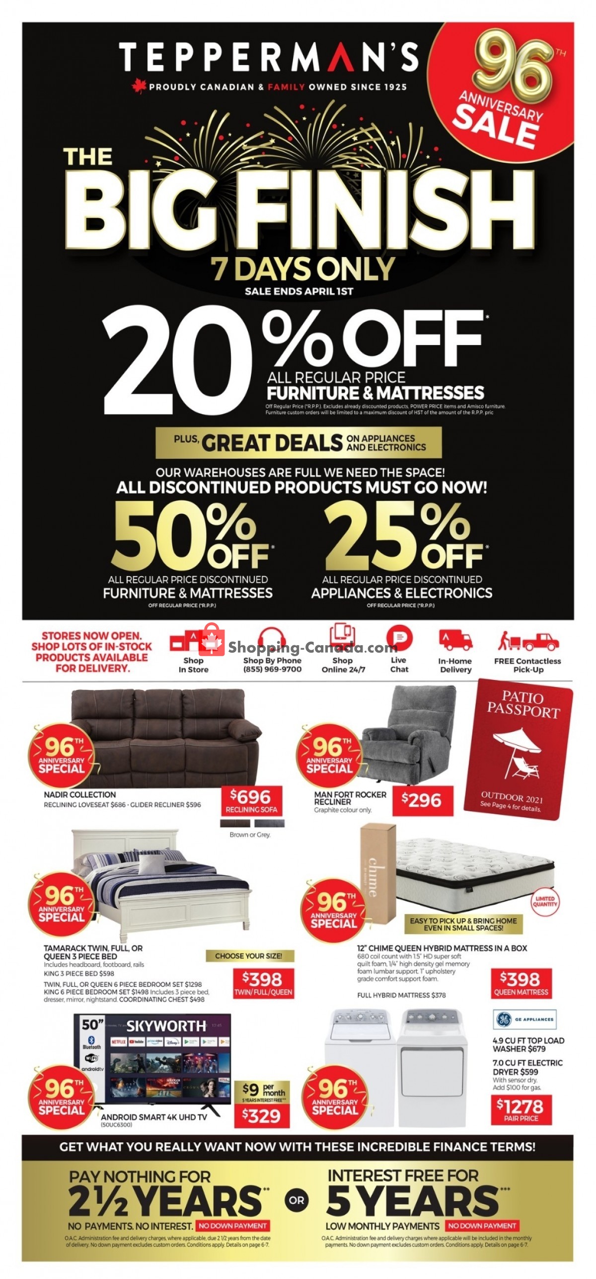 Tepperman's  flyer from Friday March 26, 2021 to Thursday April 1, 2021 - page 1