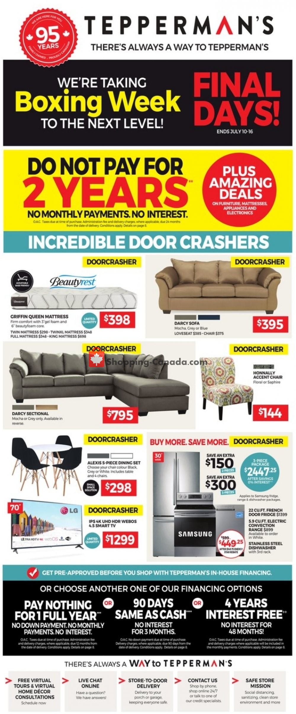 Tepperman's  flyer from Friday July 10, 2020 to Thursday July 16, 2020 - page 1