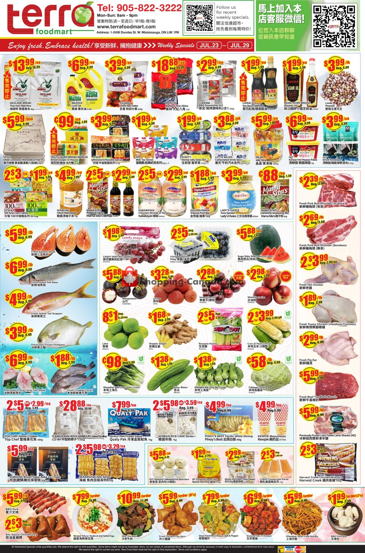 Terra Foodmart flyer from Friday July 23, 2021 to Thursday July 29, 2021 - page 1