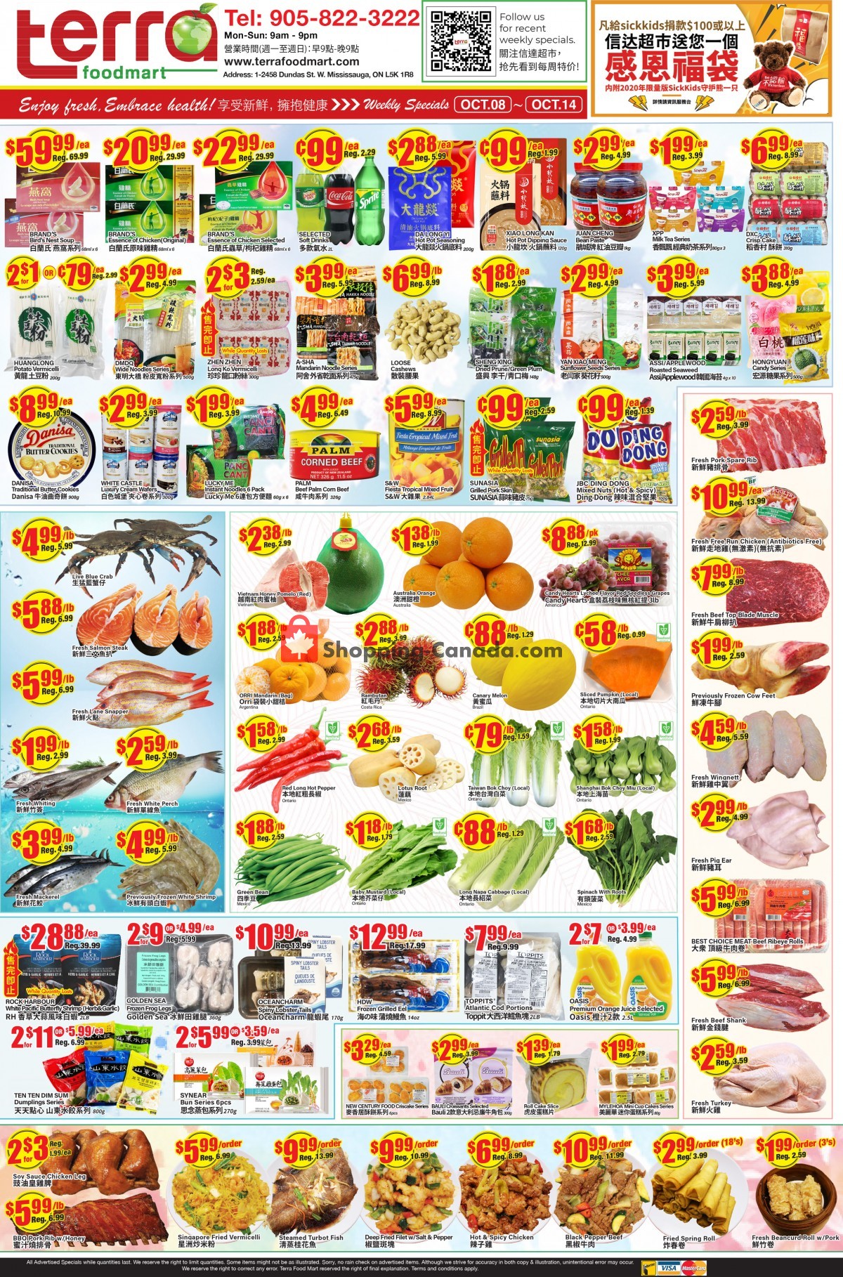 Terra Foodmart flyer from Friday October 8, 2021 to Thursday October 14, 2021 - page 1