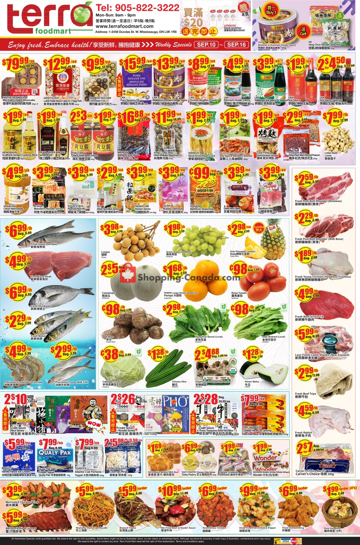 Terra Foodmart flyer from Friday September 10, 2021 to Thursday September 16, 2021 - page 1