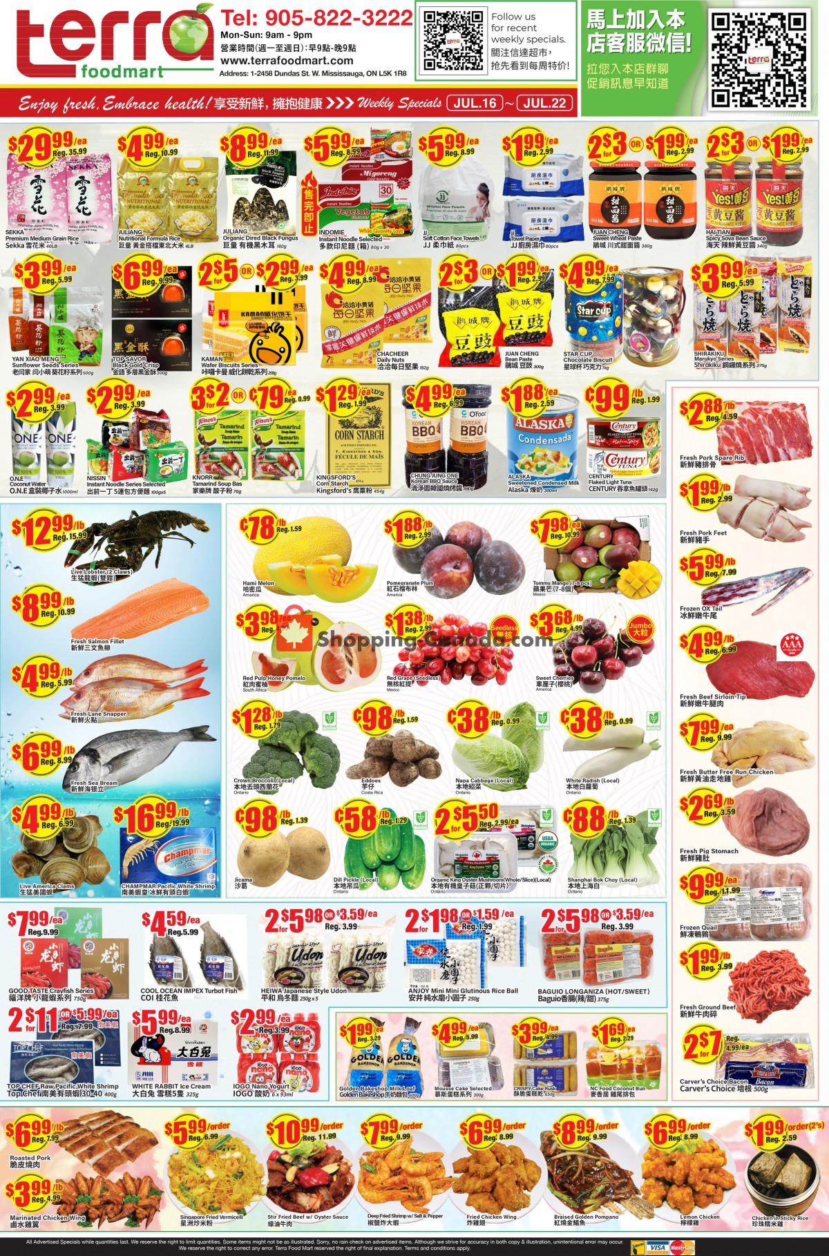 Terra Foodmart flyer from Friday July 16, 2021 to Thursday July 22, 2021 - page 1