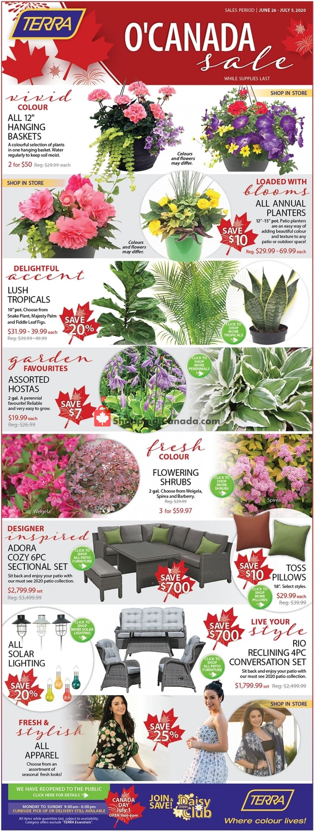 Terra Green Houses flyer from Friday June 26, 2020 to Sunday July 5, 2020 - page 1