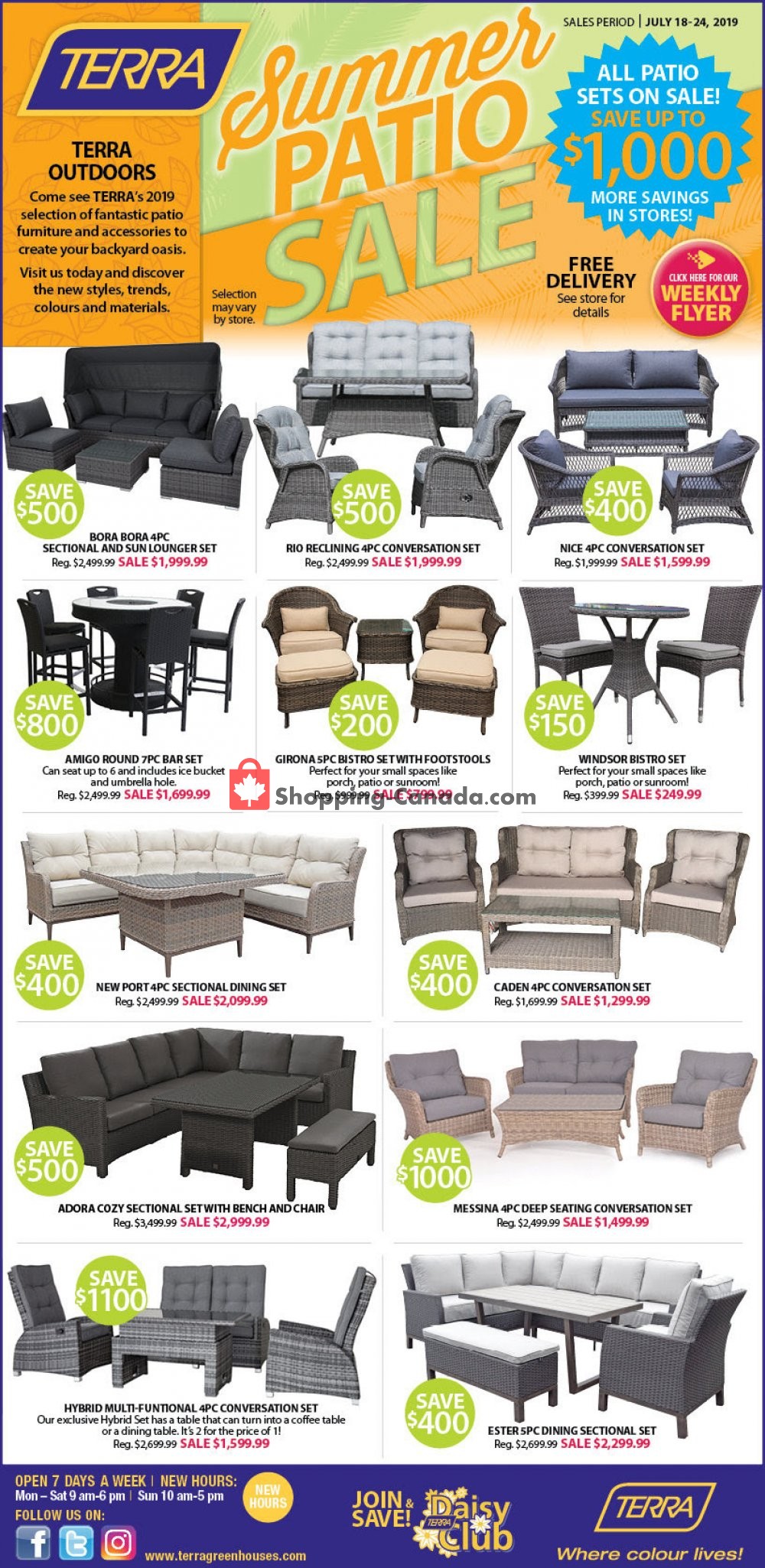 Terra Green Houses flyer from Thursday July 18, 2019 to Wednesday July 24, 2019 - page 1