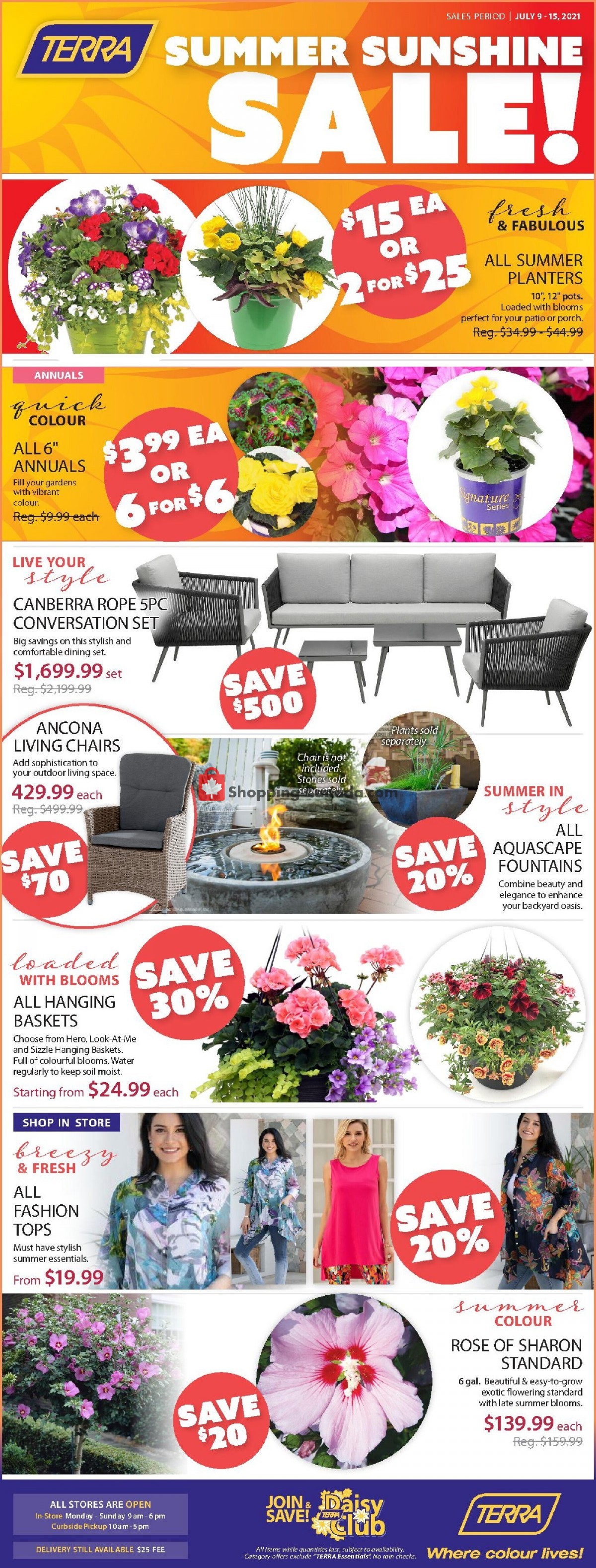 Terra Green Houses flyer from Friday July 9, 2021 to Thursday July 15, 2021 - page 1