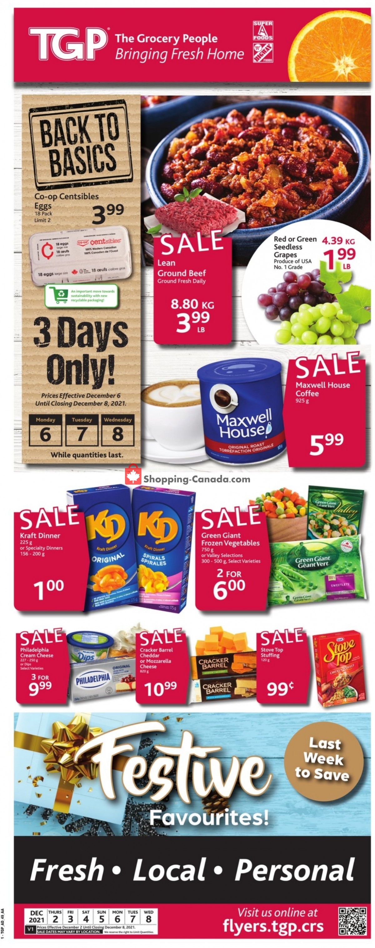 TGP flyer from Thursday December 2, 2021 to Wednesday December 8, 2021 - page 1