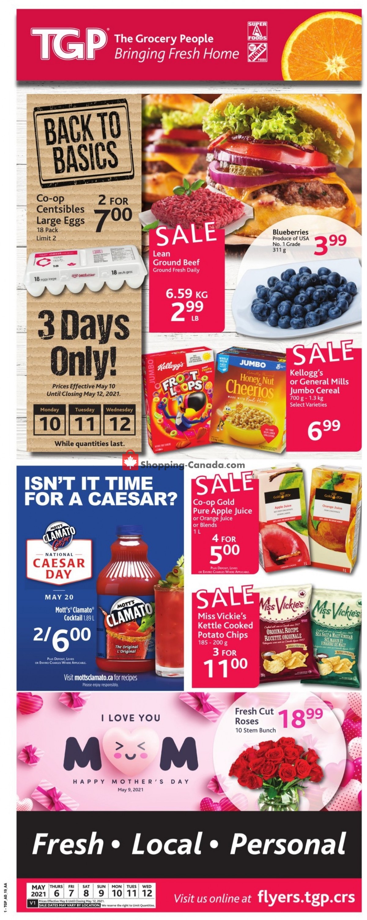 TGP flyer from Thursday May 6, 2021 to Wednesday May 12, 2021 - page 1