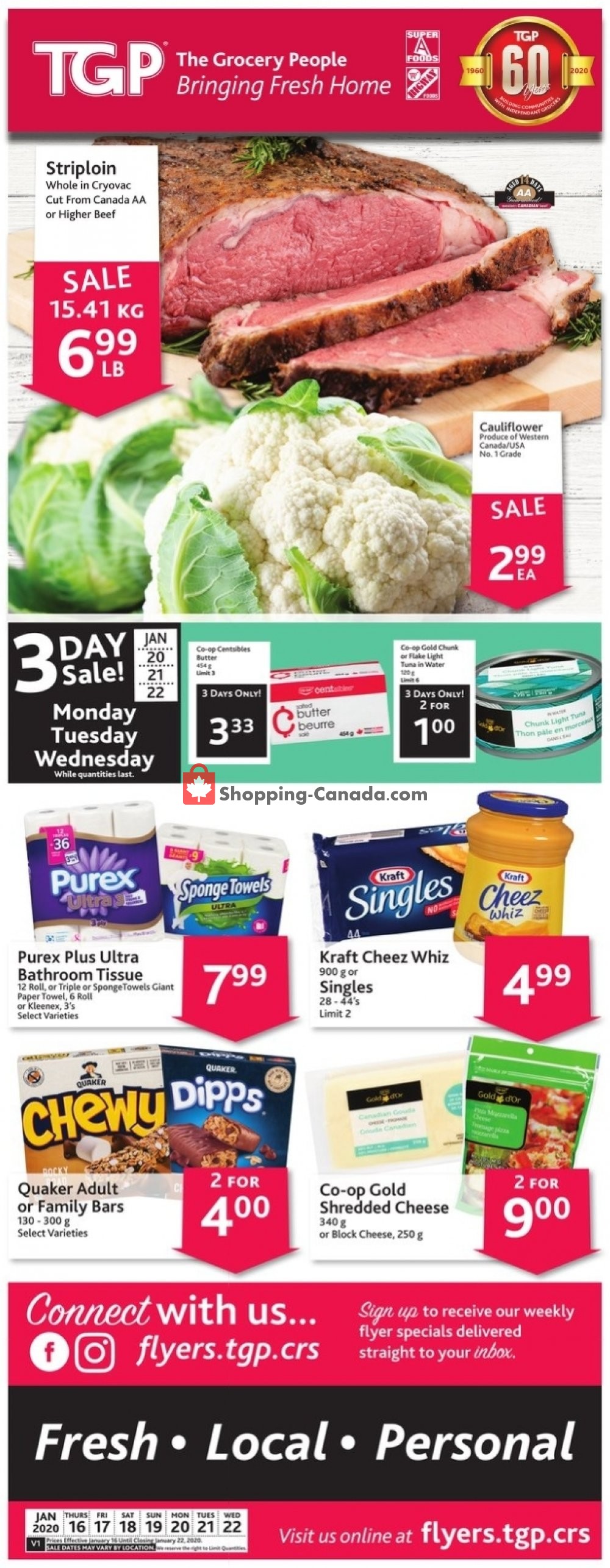 TGP flyer from Thursday January 16, 2020 to Wednesday January 22, 2020 - page 1