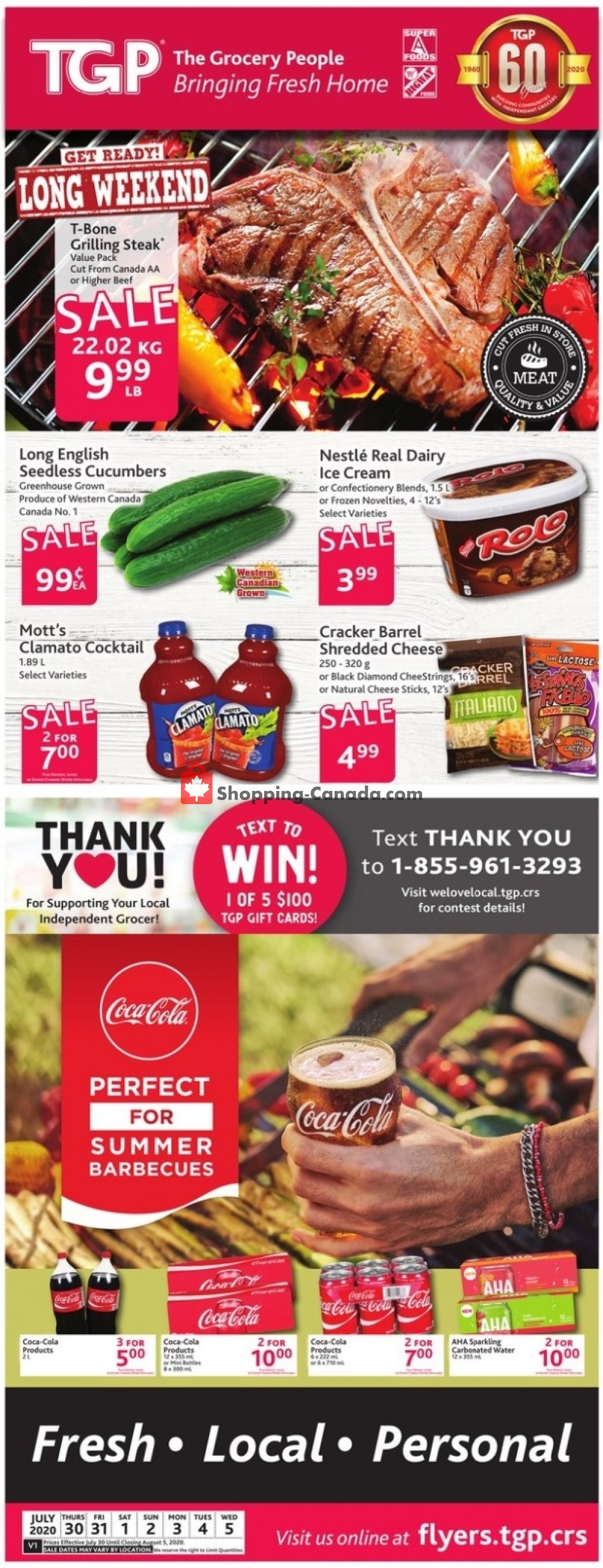 TGP flyer from Thursday July 30, 2020 to Wednesday August 5, 2020 - page 1