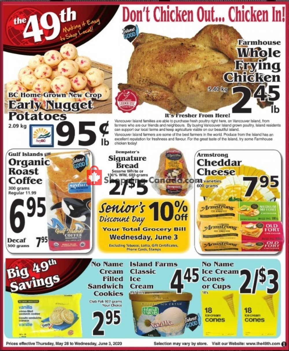 The 49th Parallel Grocery flyer from Thursday May 28, 2020 to Wednesday June 3, 2020 - page 1